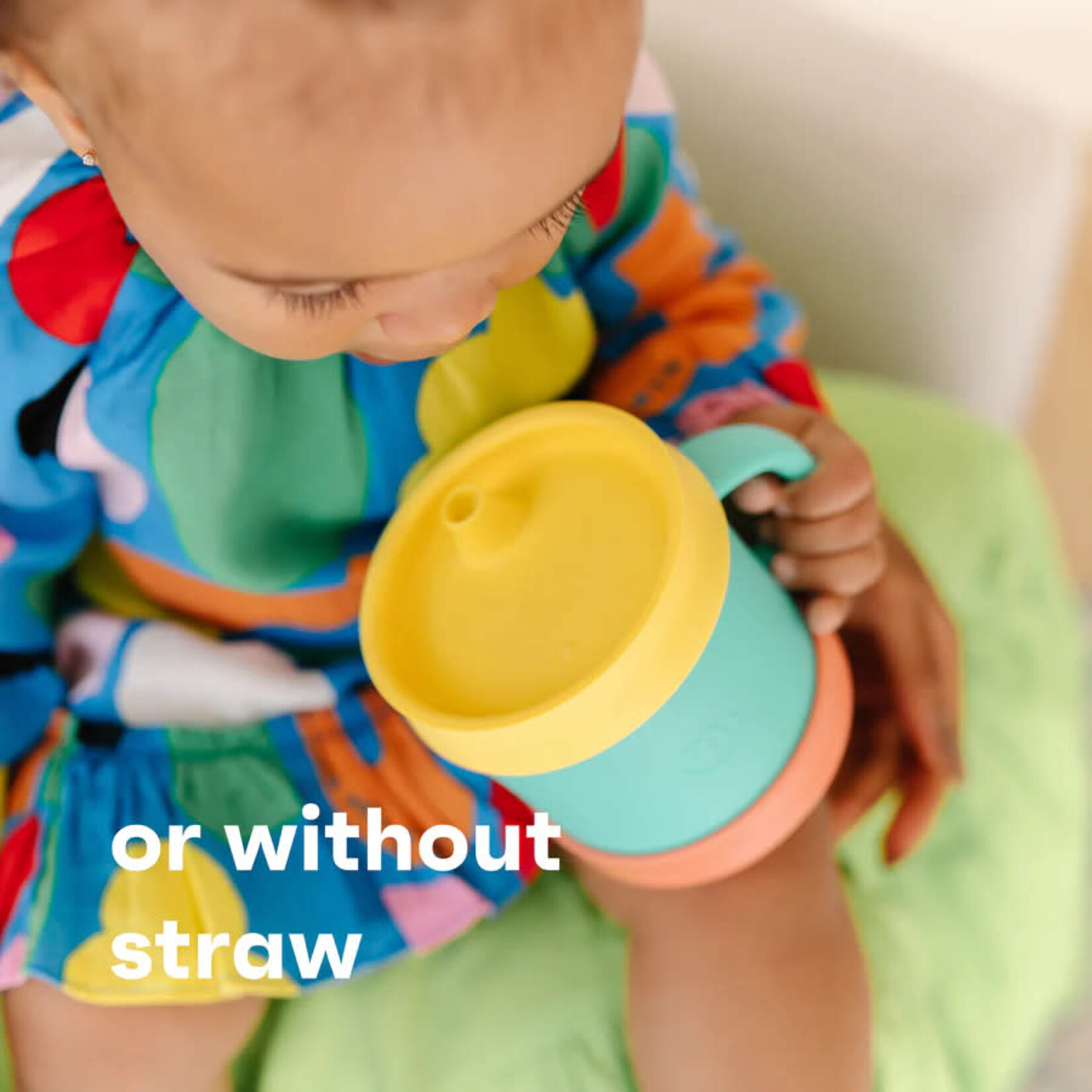 8oz Silicone Sippy cup- Rainbow