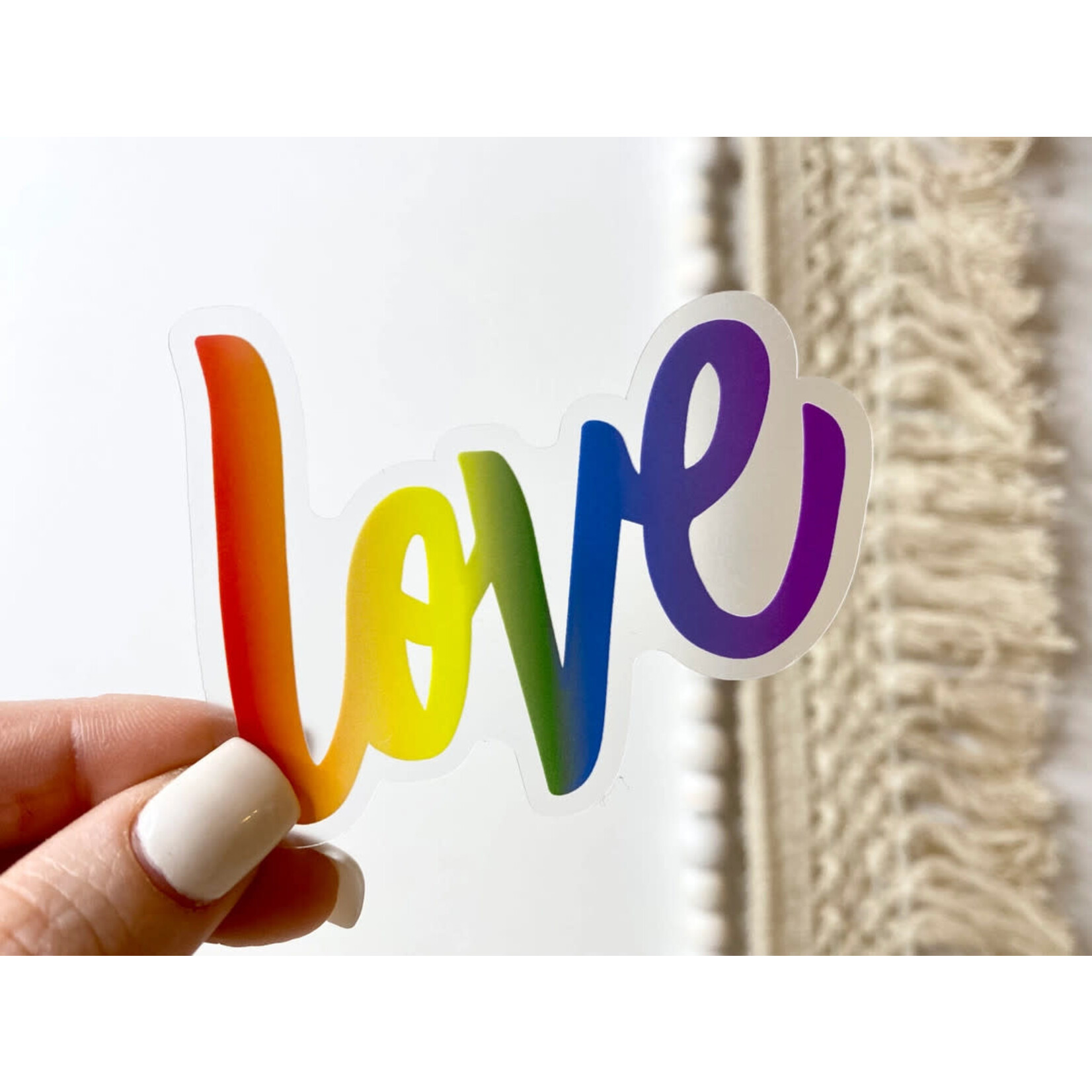 Big Moods Love Rainbow Clear Sticker