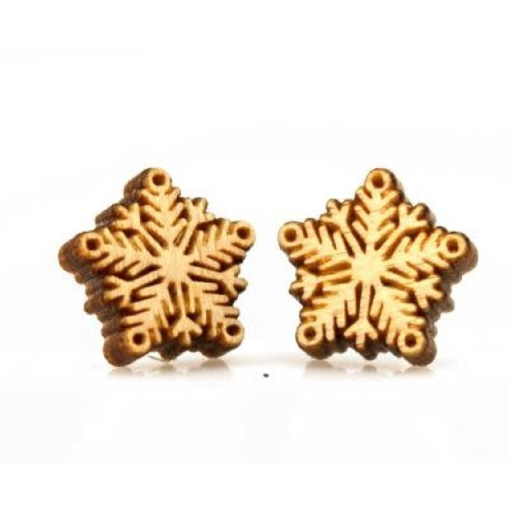 Green Tree Jewelry Snowflake Studs