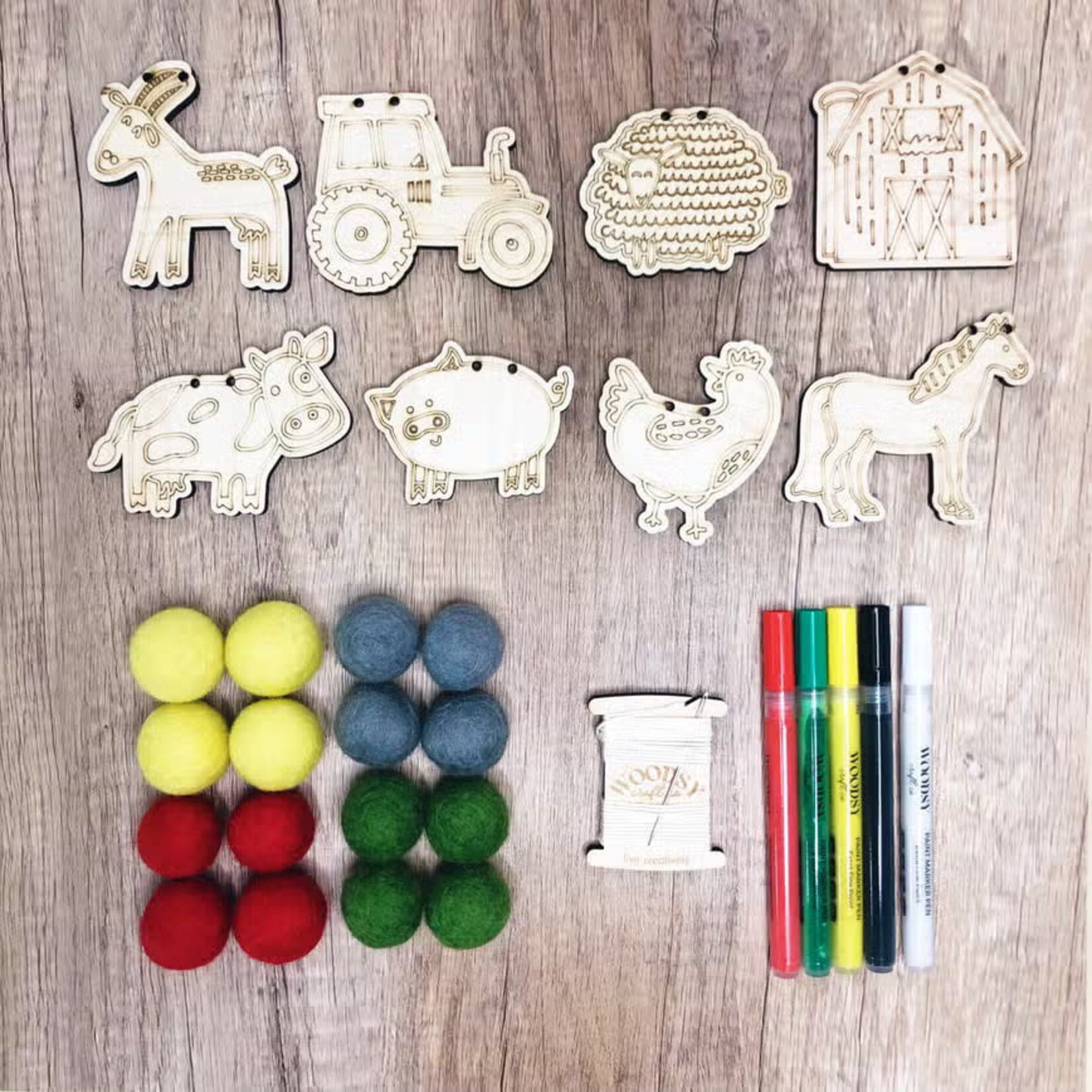 The Woodsy Craft Co The Barnyard Garland Kit