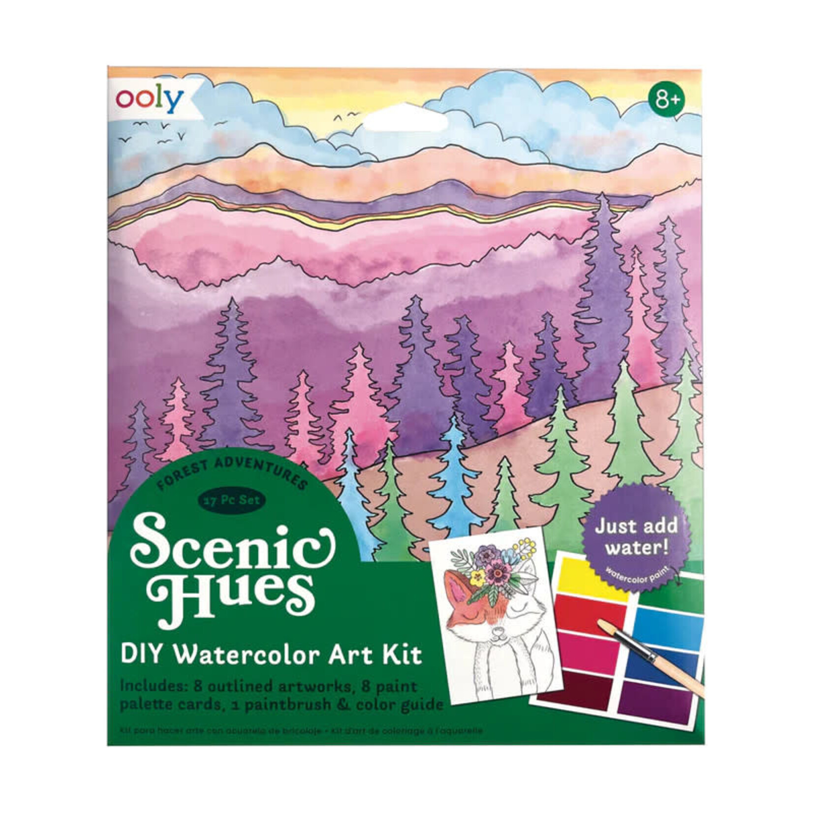 Ooly Forest Adventure Scenic Hues Watercolor Kit