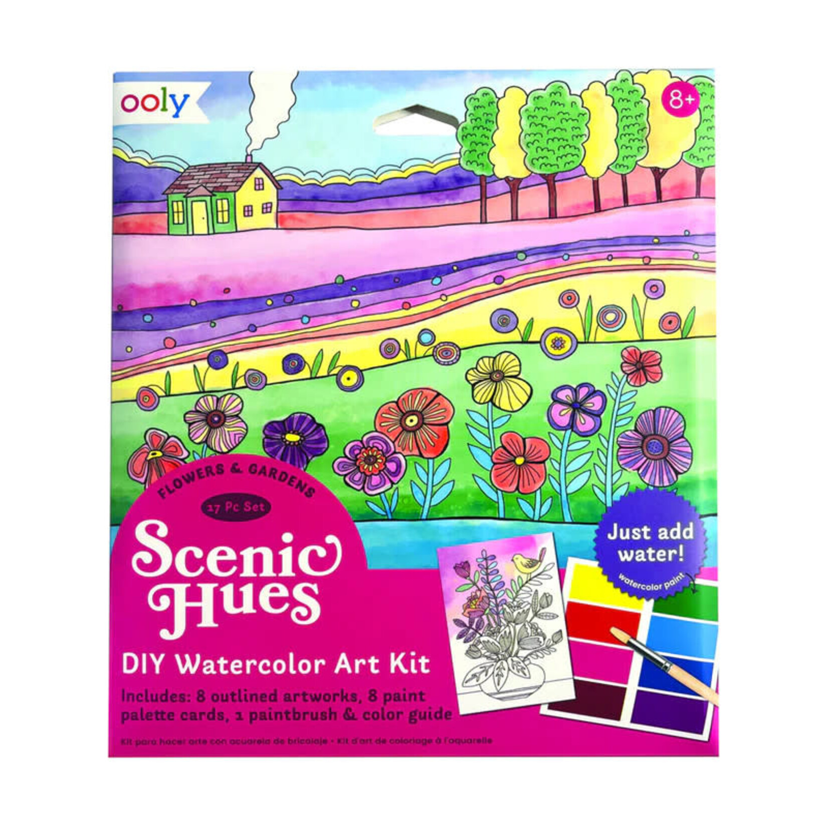 Ooly Flowers & Gardens Scenic Hues Watercolor Kit