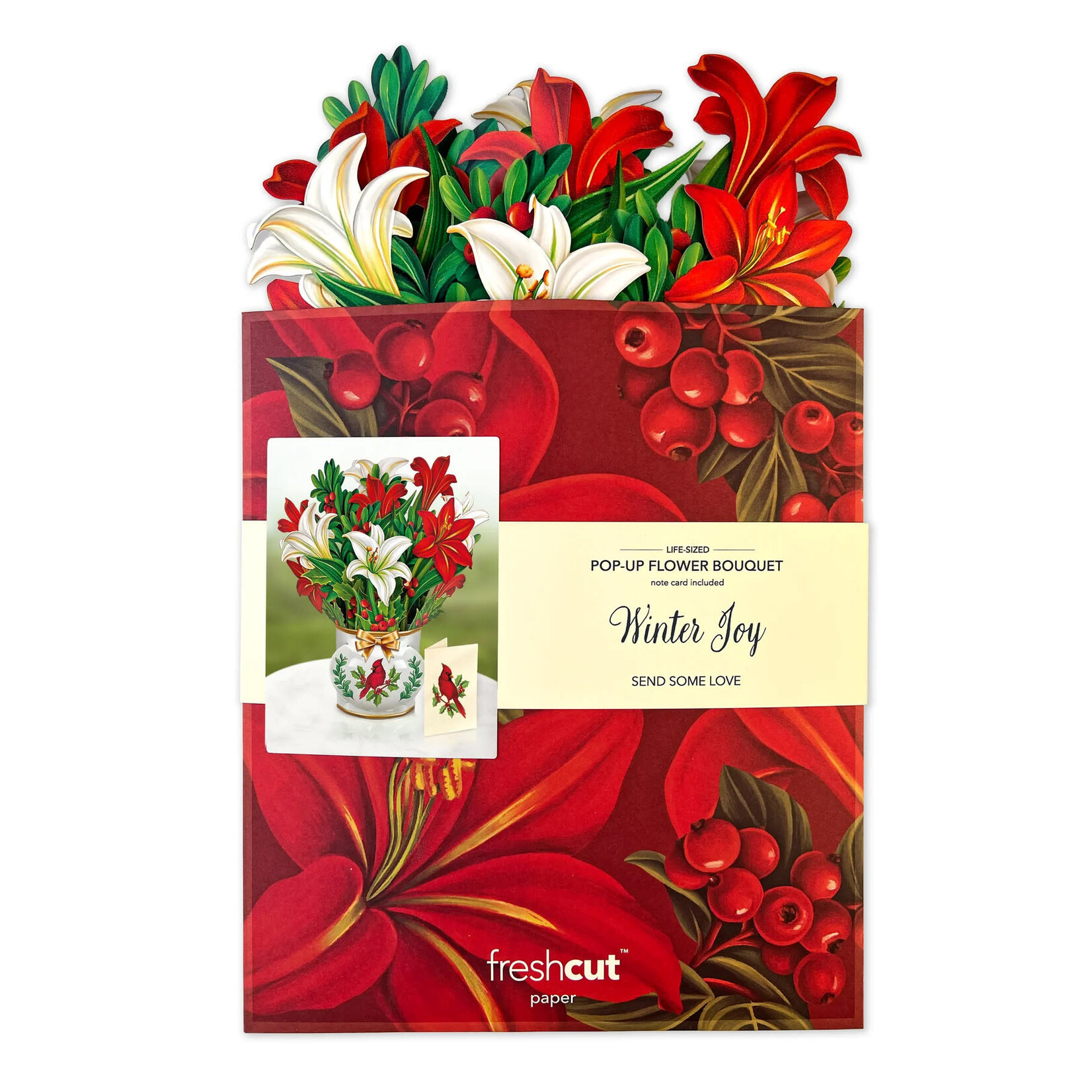FreshCut Paper Winter Joy Pop Up Bouquet