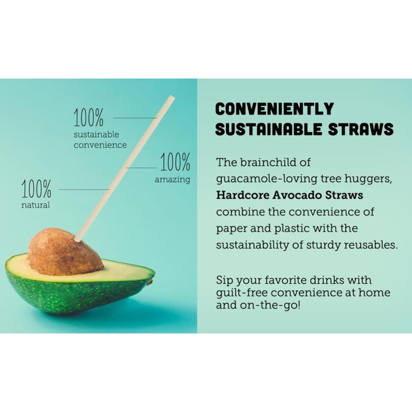 Hardcore Avocado Straws