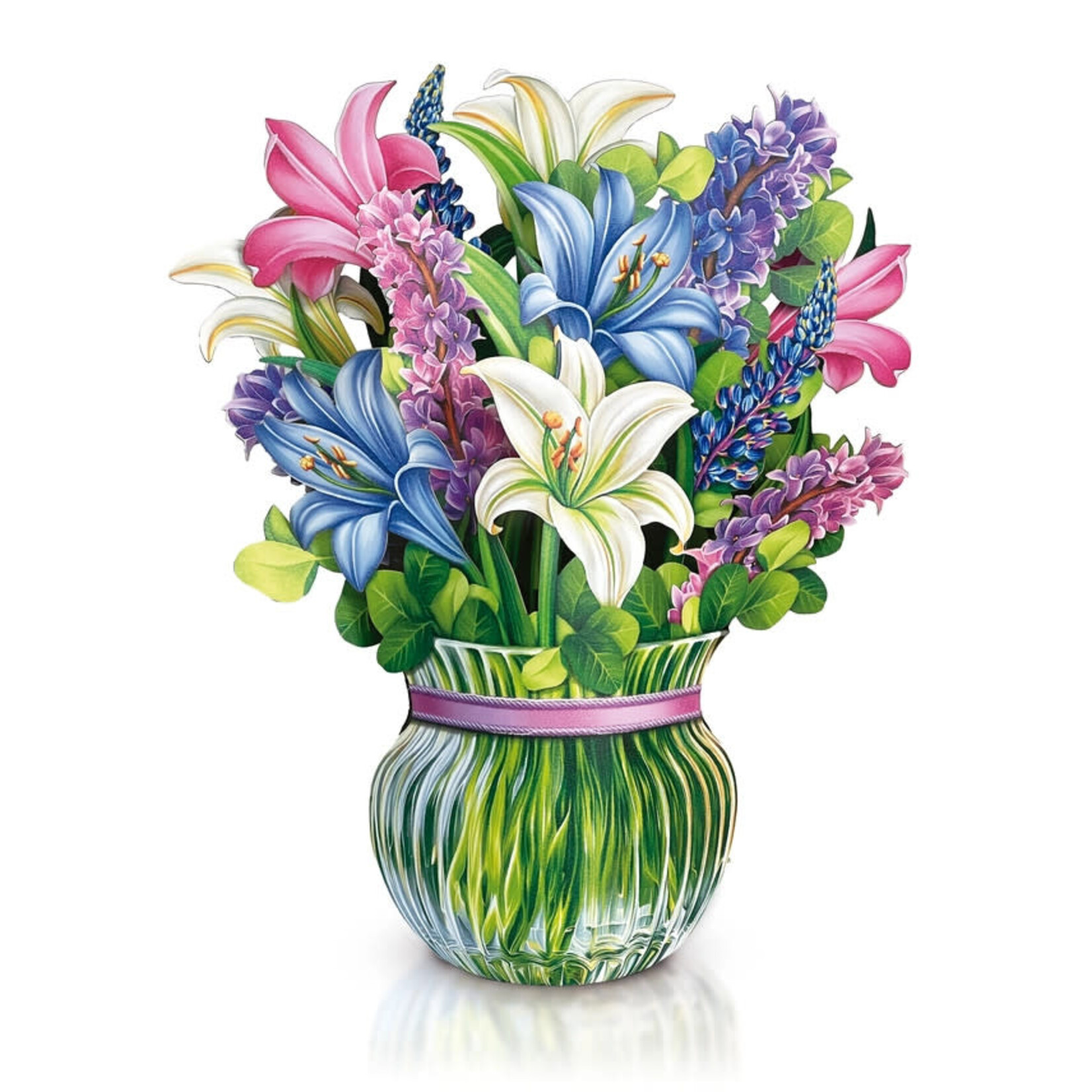 FreshCut Paper Lilies & Lupines Pop Up Bouquet