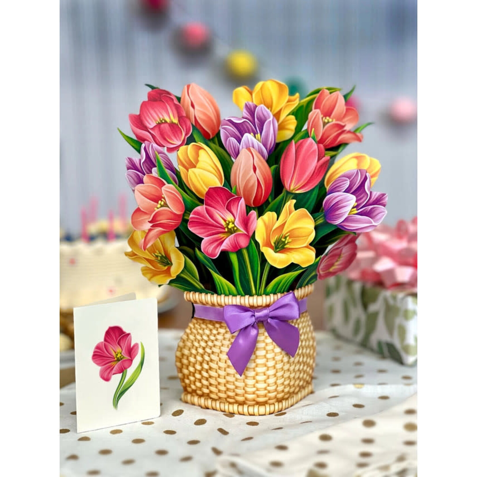 Freshcut Paper Festive Tulips Paper Bouquet