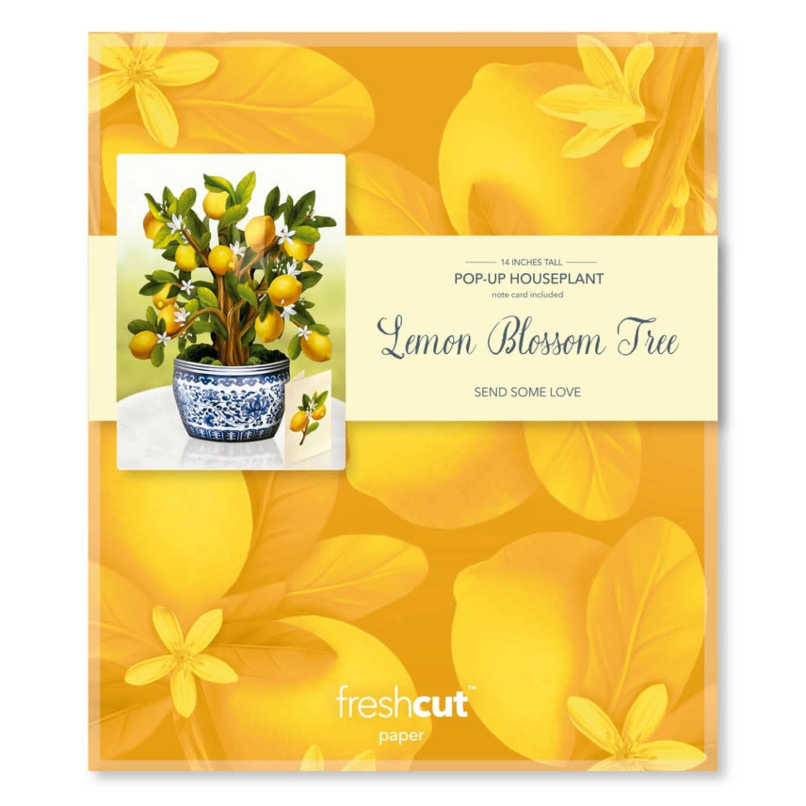 FreshCut Paper Lemon Blossom Tree Pop Up Potted Plant