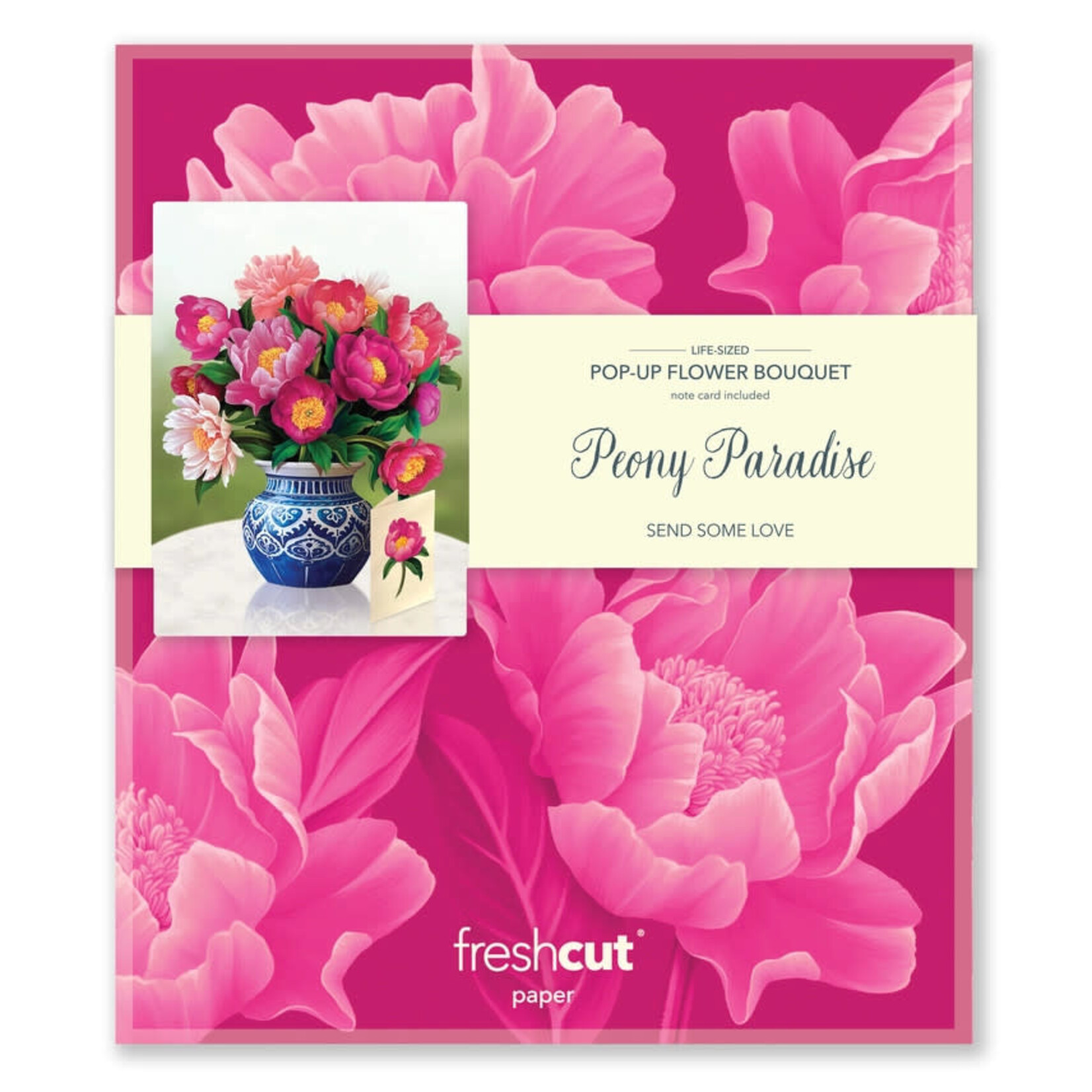 FreshCut Paper Peony Paradise Pop Up Bouquet