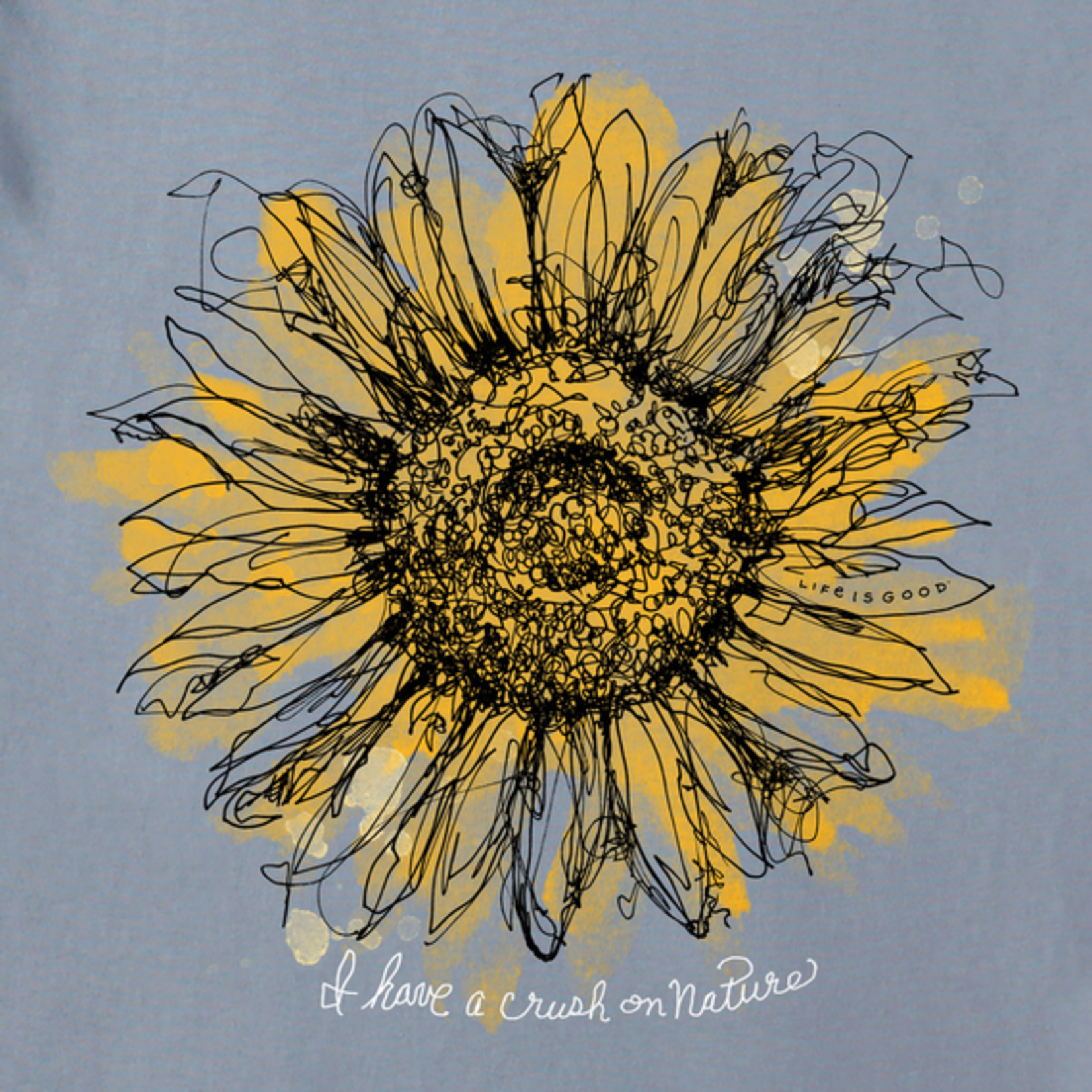 Life is Good Scribbled Sunflower Crusher-LITE Vee