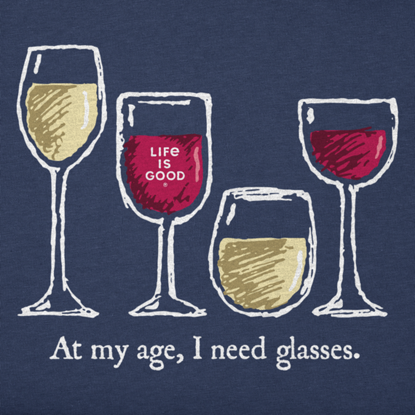 Life is Good I Need Wine Glasses Crusher-LITE Vee