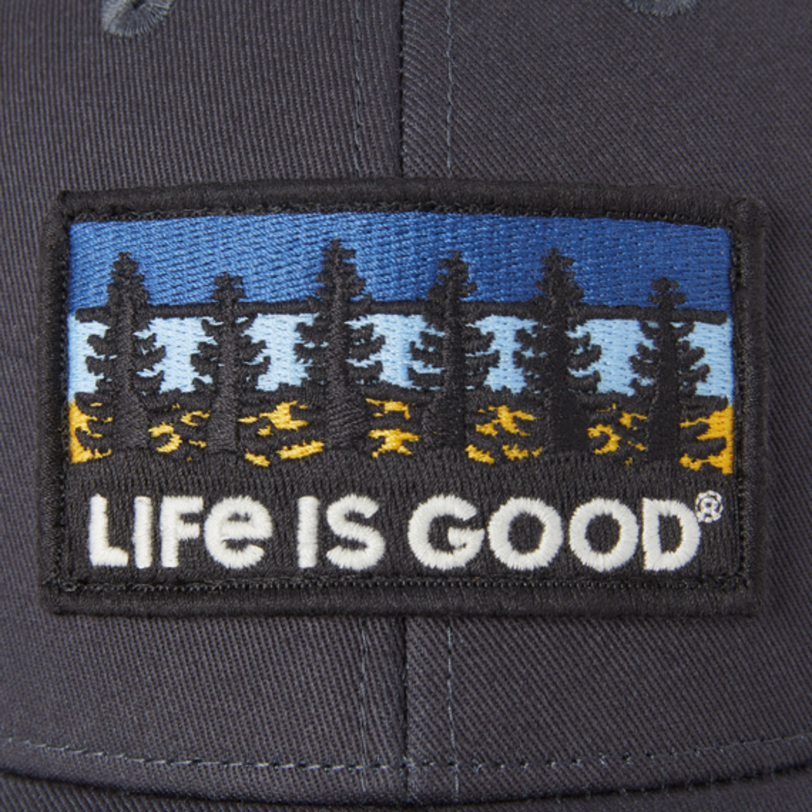 Life is Good Tree Patch Hard Mesh Back Cap