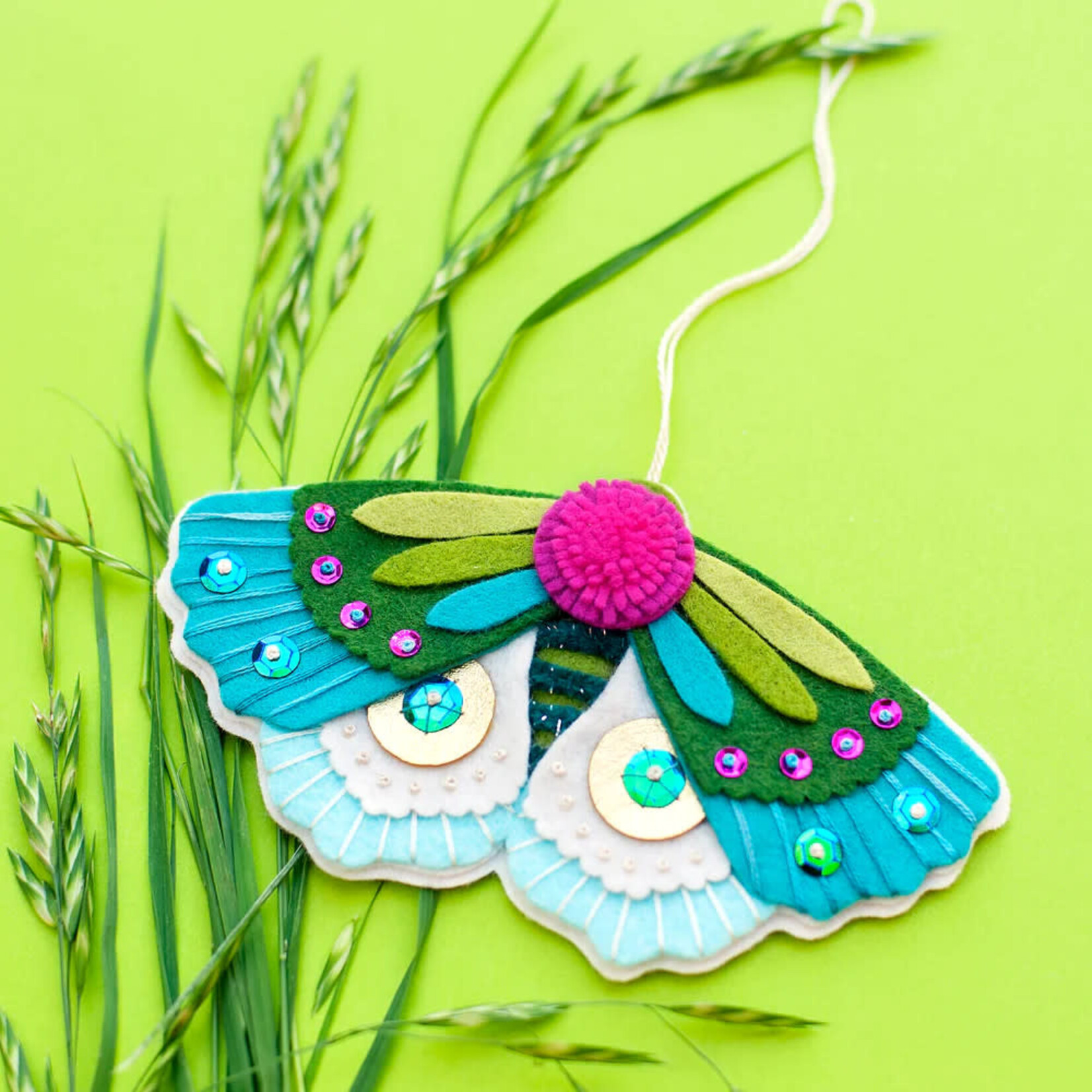 Benzie Design Blue Moth Ornament Felt Ornament Kit