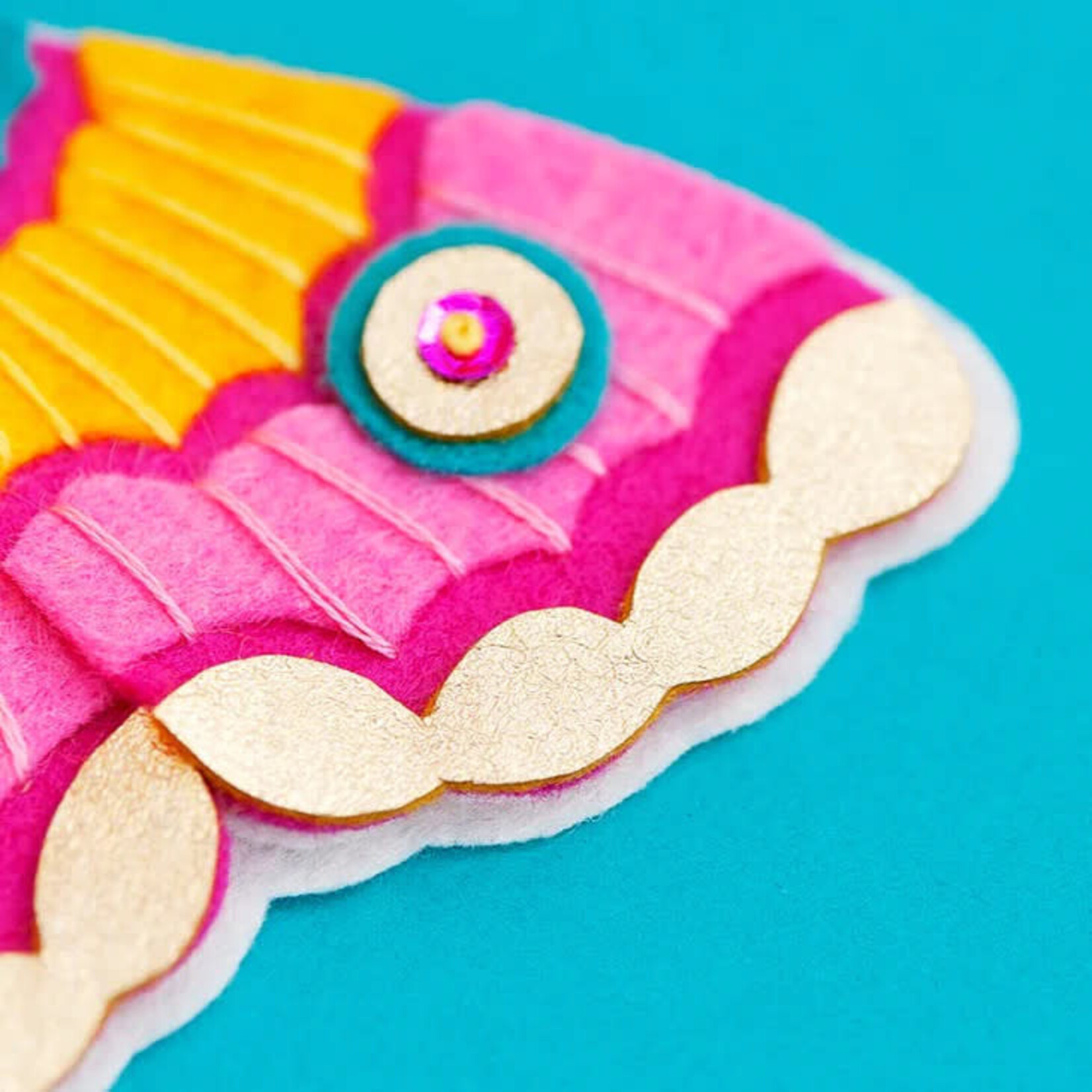 Benzie Design Pink Moth Ornament Felt Ornament Kit