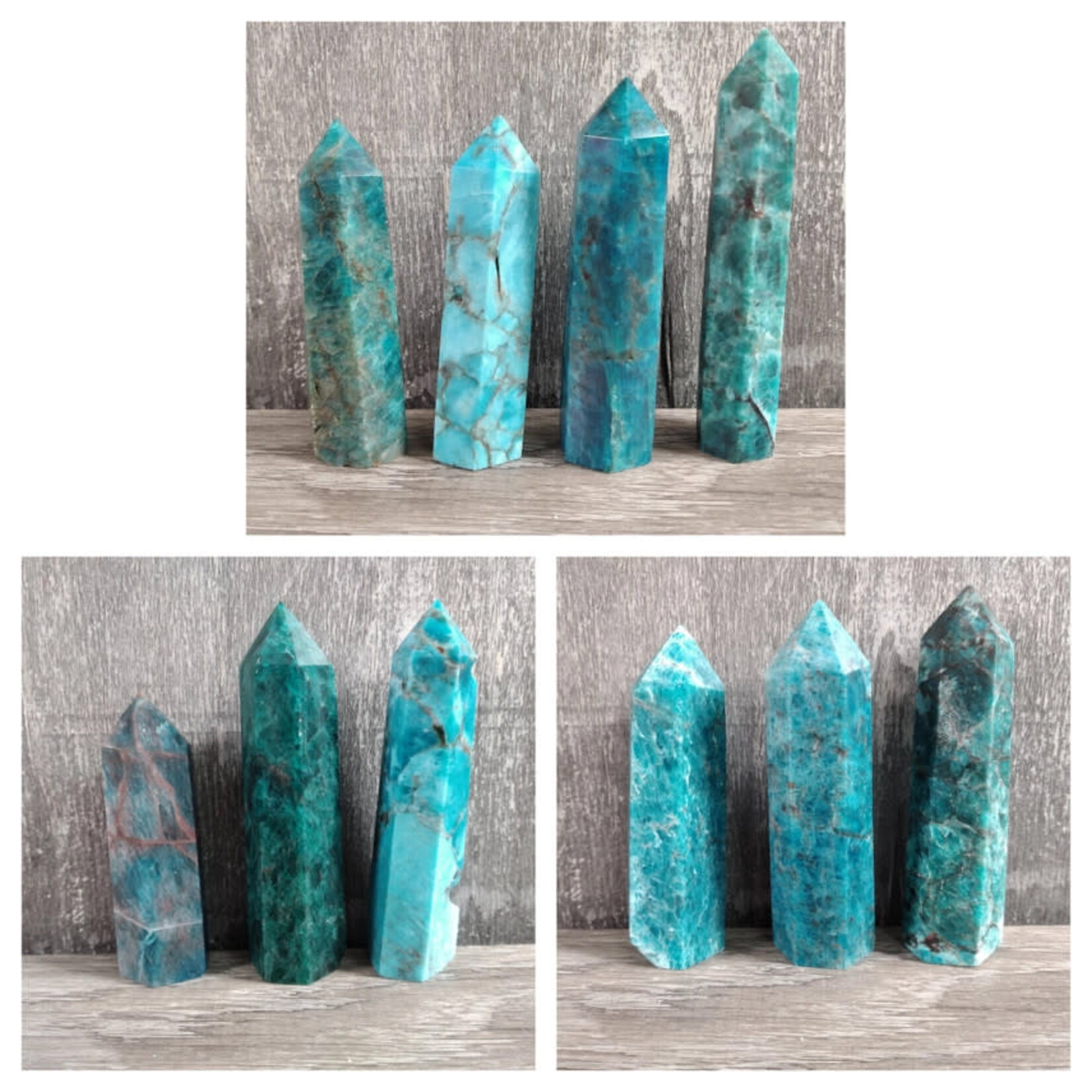 Keystone Crystals Blue Apatite Tower