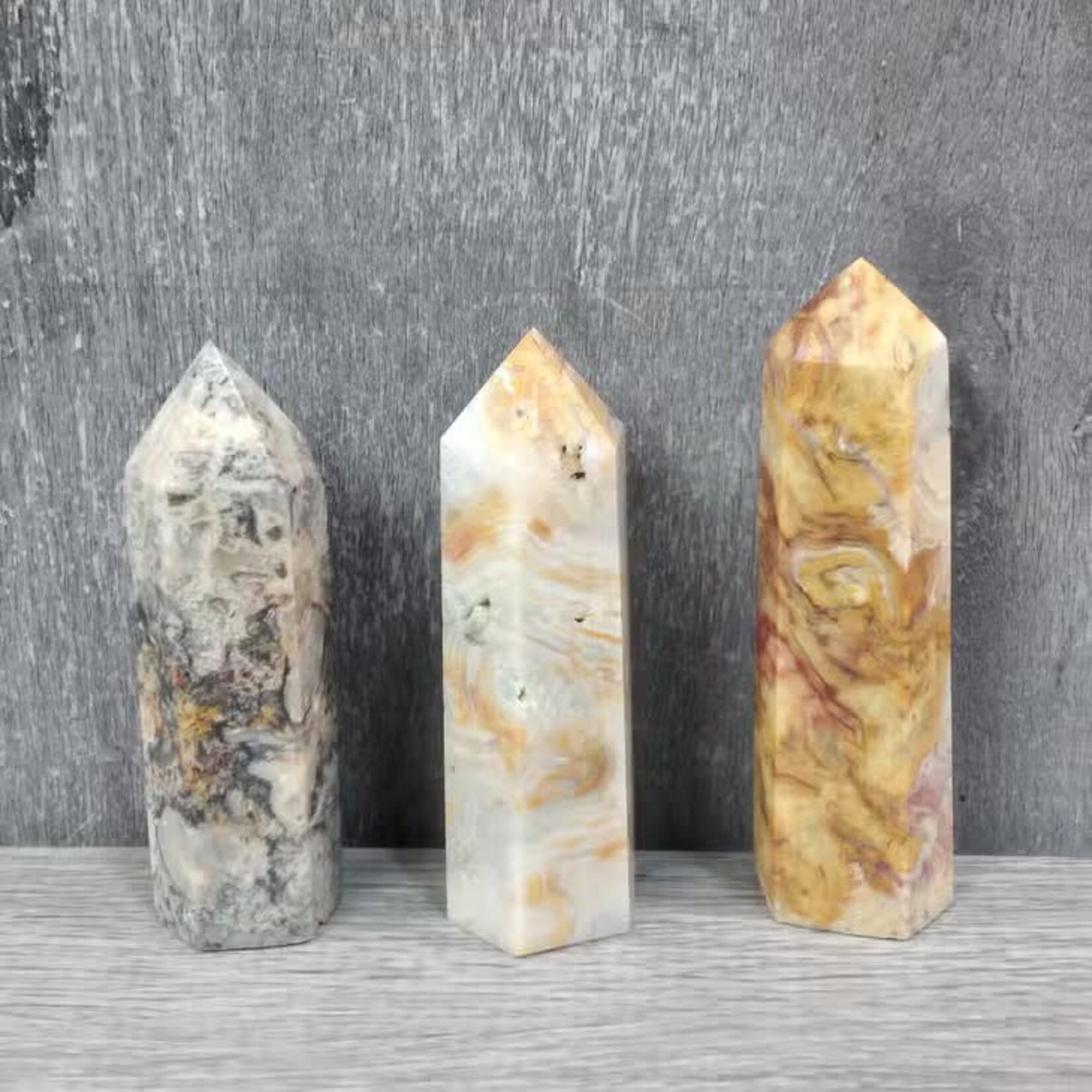 Keystone Crystals Crazy Lace Agate Tower