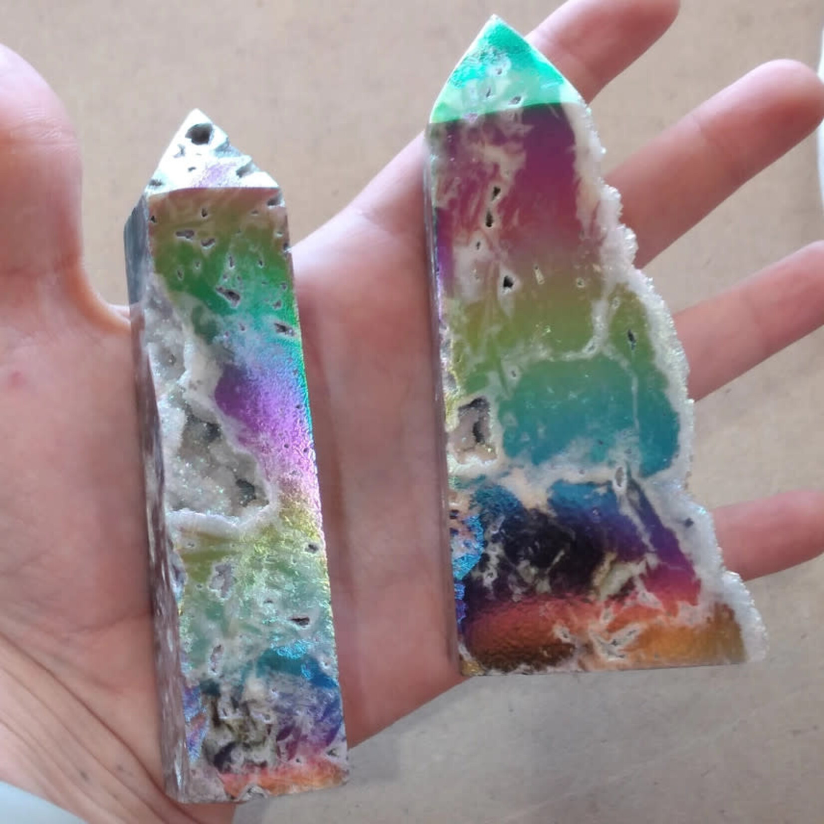 Keystone Crystals Druzy Angel Aura Sphalerite Tower
