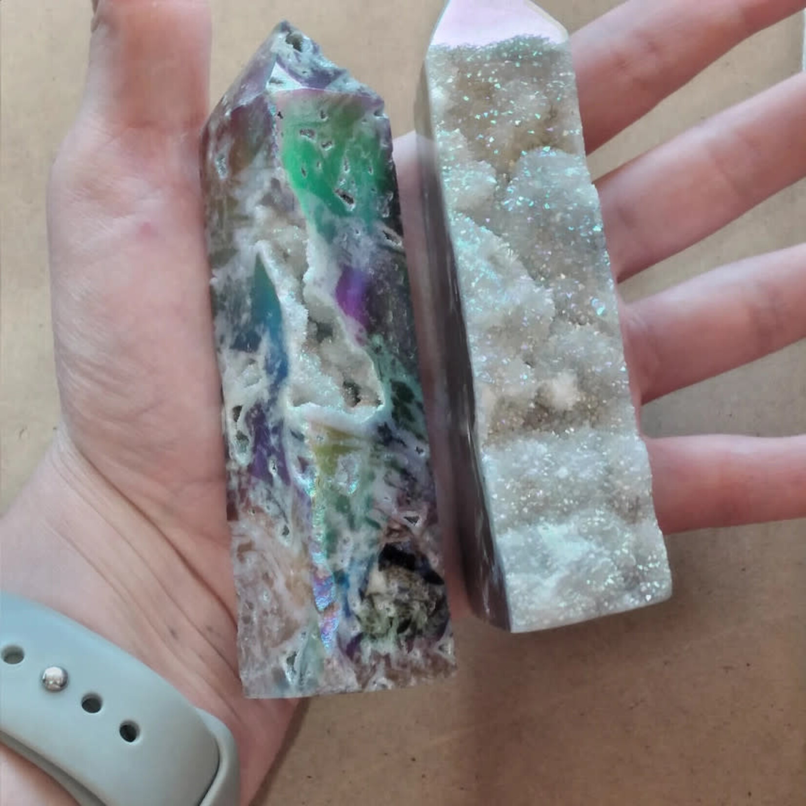 Keystone Crystals Druzy Angel Aura Sphalerite Tower