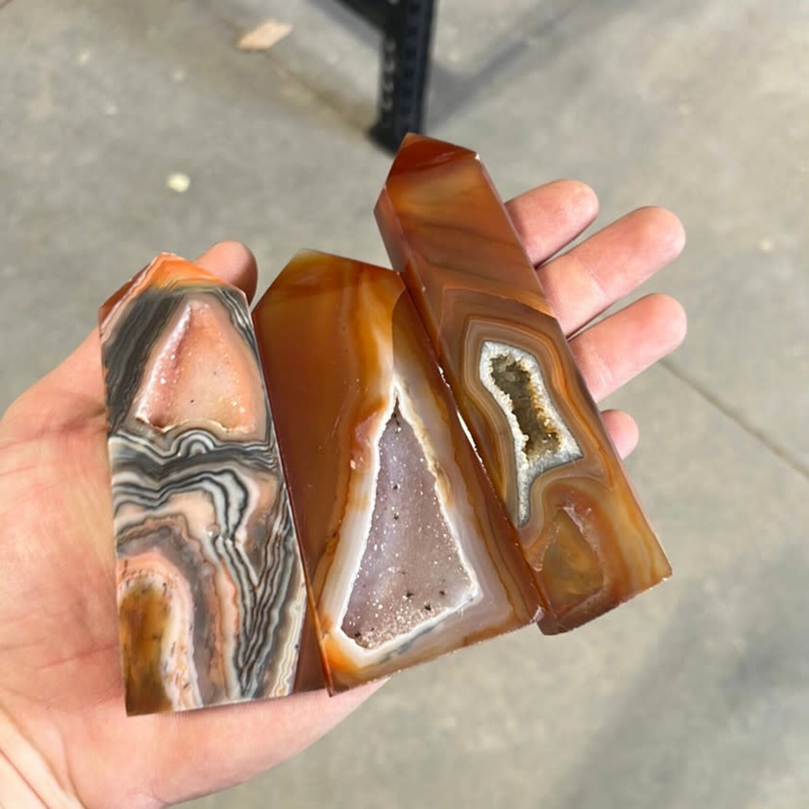 Keystone Crystals Druzy Carnelian Tower