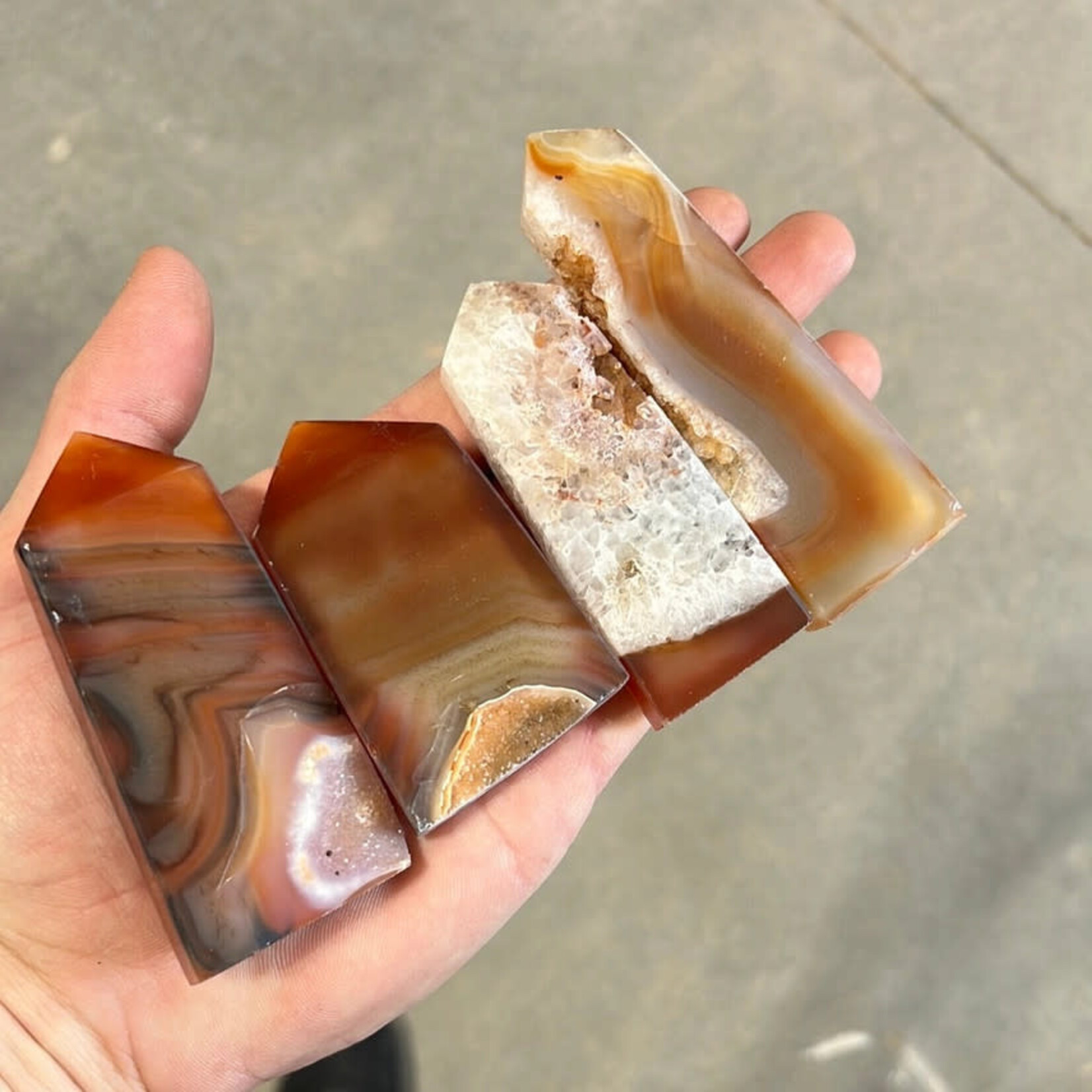 Keystone Crystals Druzy Carnelian Tower