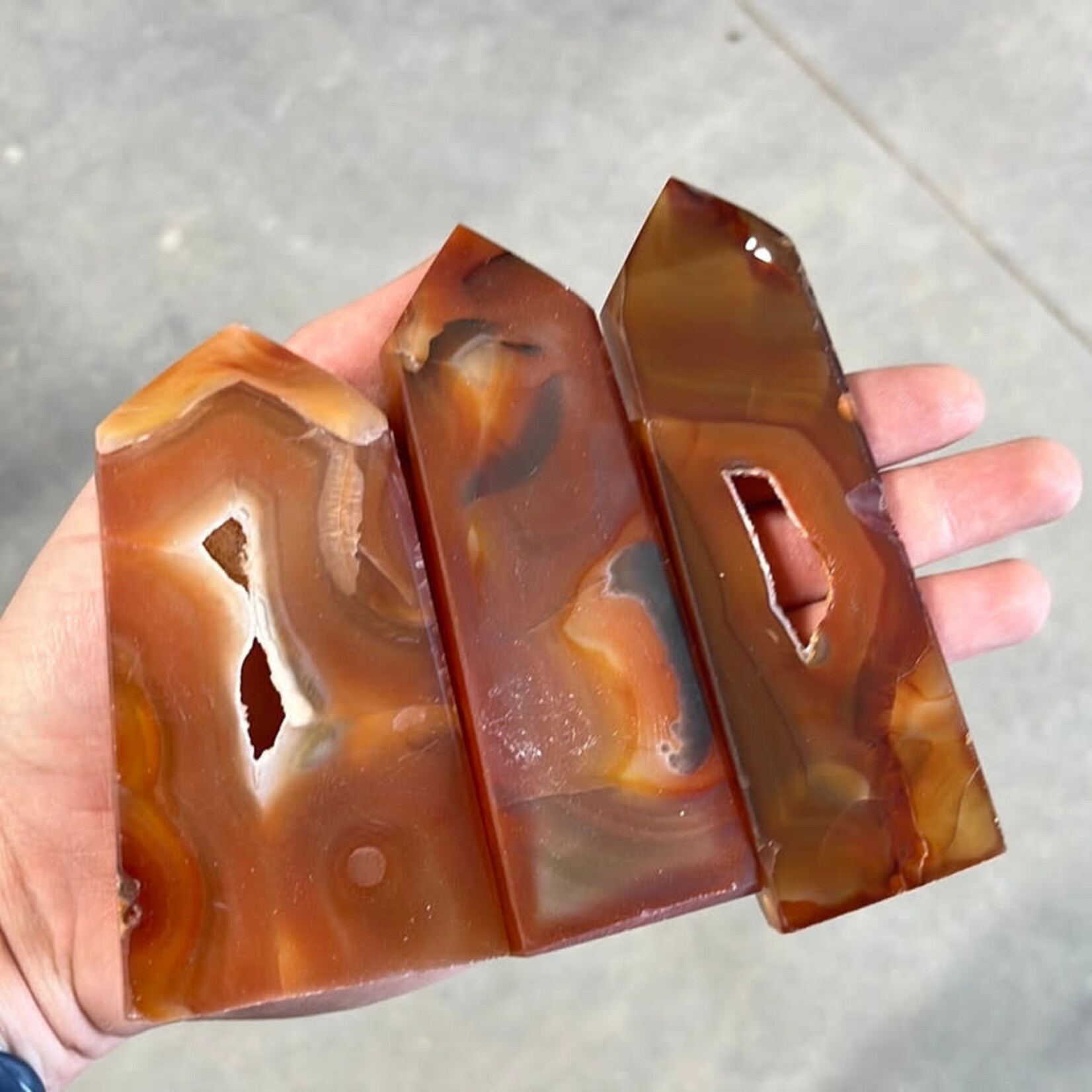 Keystone Crystals Druzy Carnelian Tower