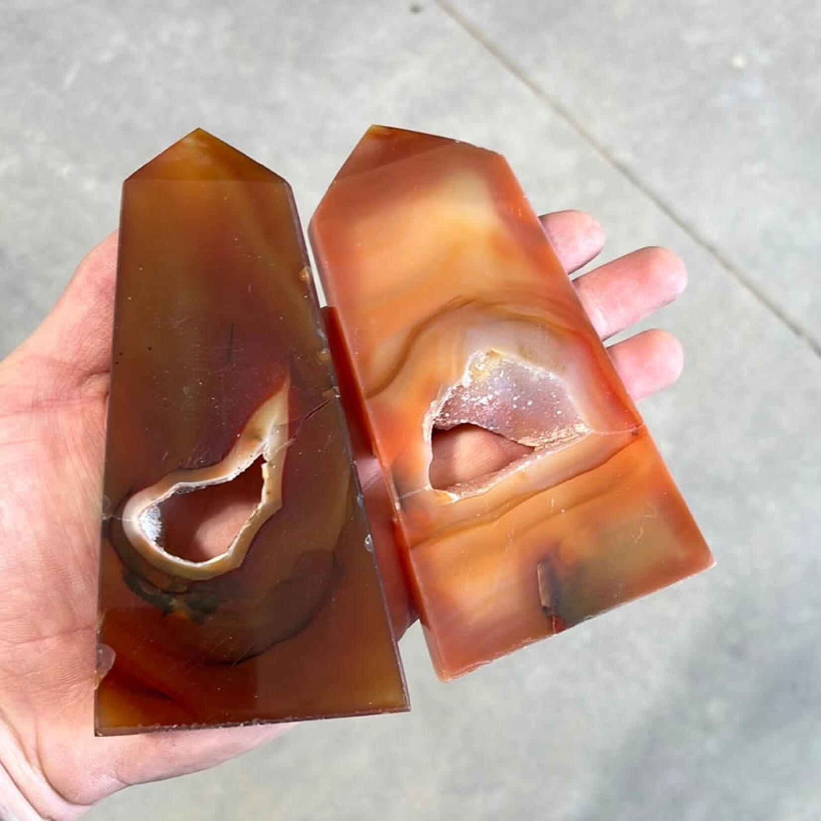 Keystone Crystals Druzy Carnelian Tower