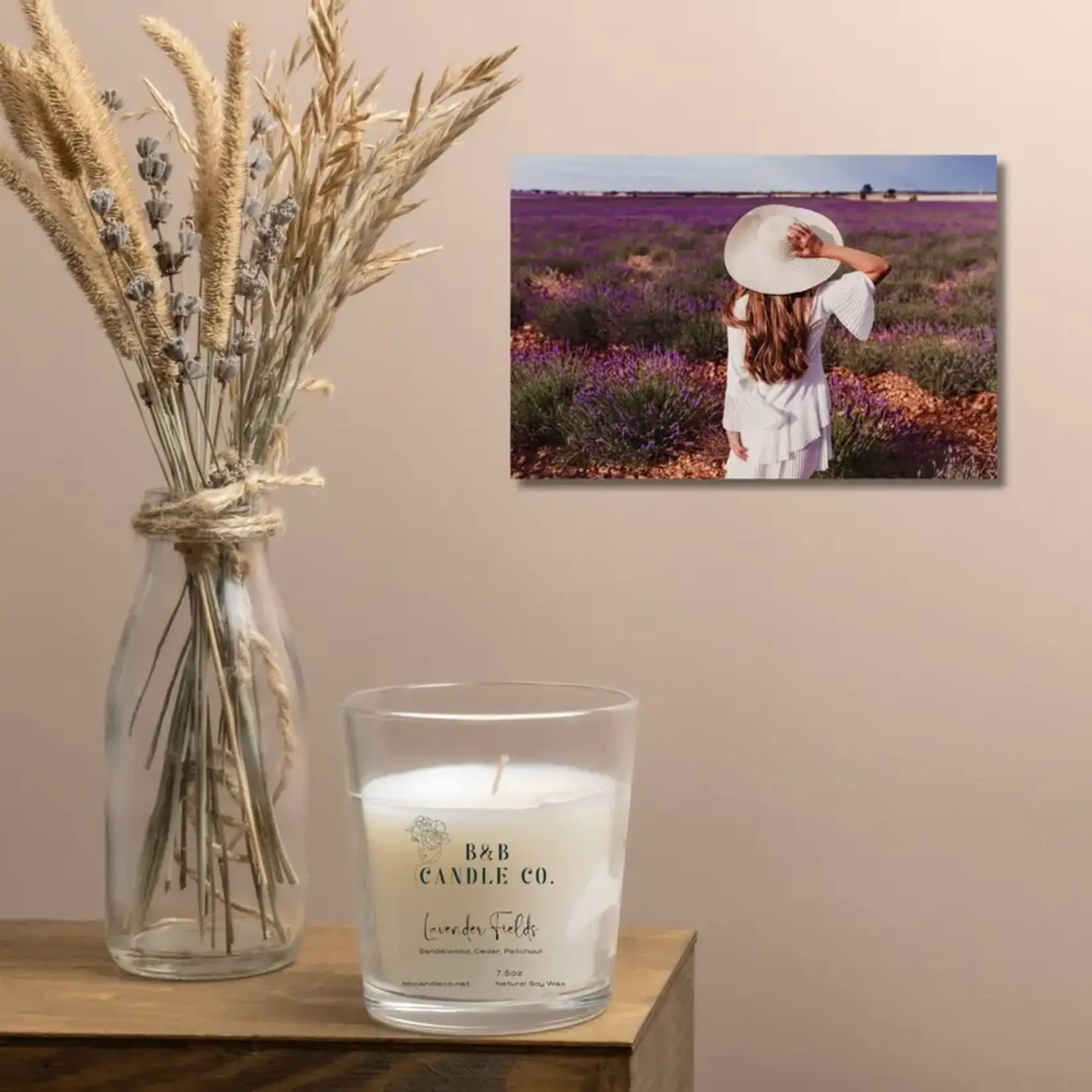 B&B Candle Co Lavender Fields Candle