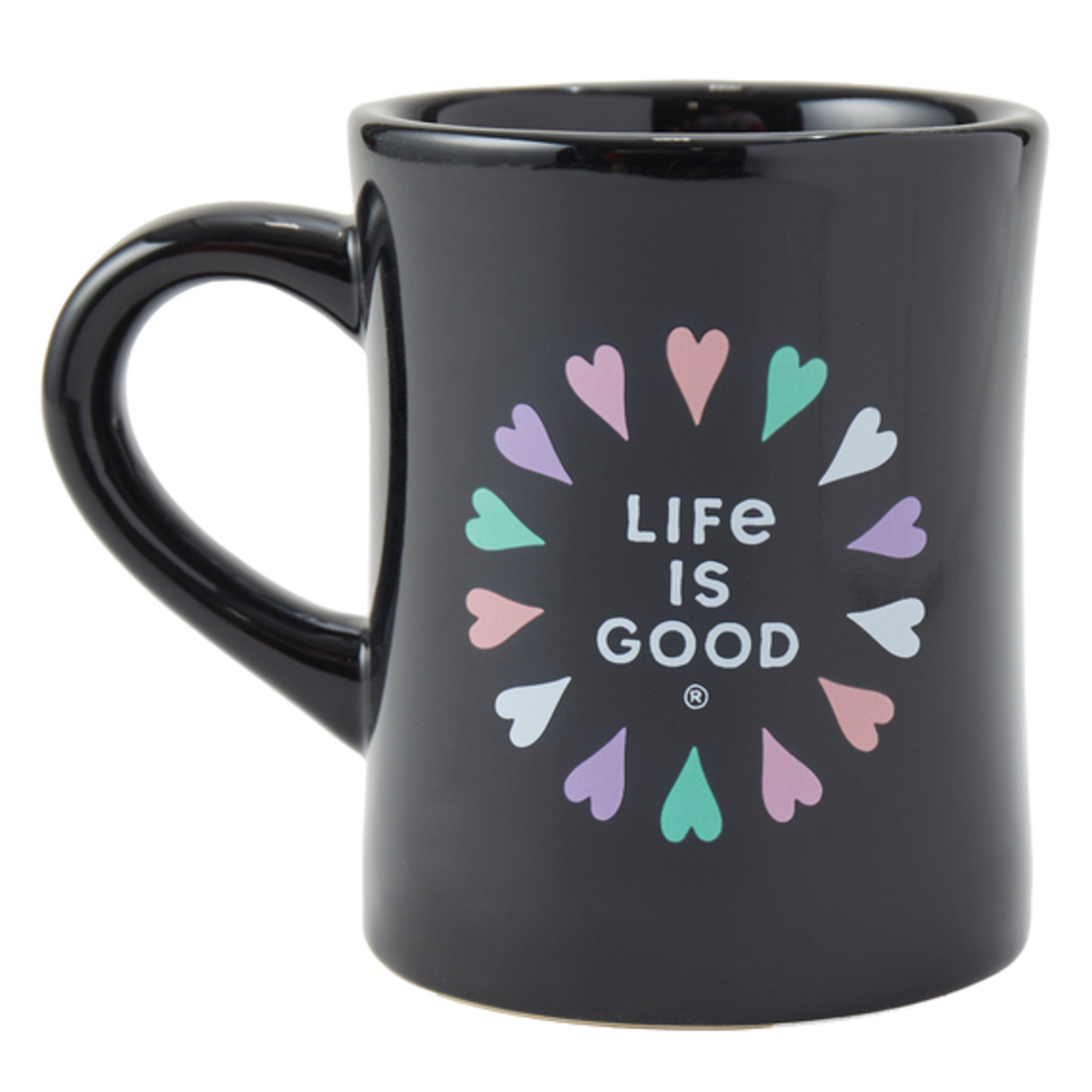 Life is Good LIG Hearts Diner Mug