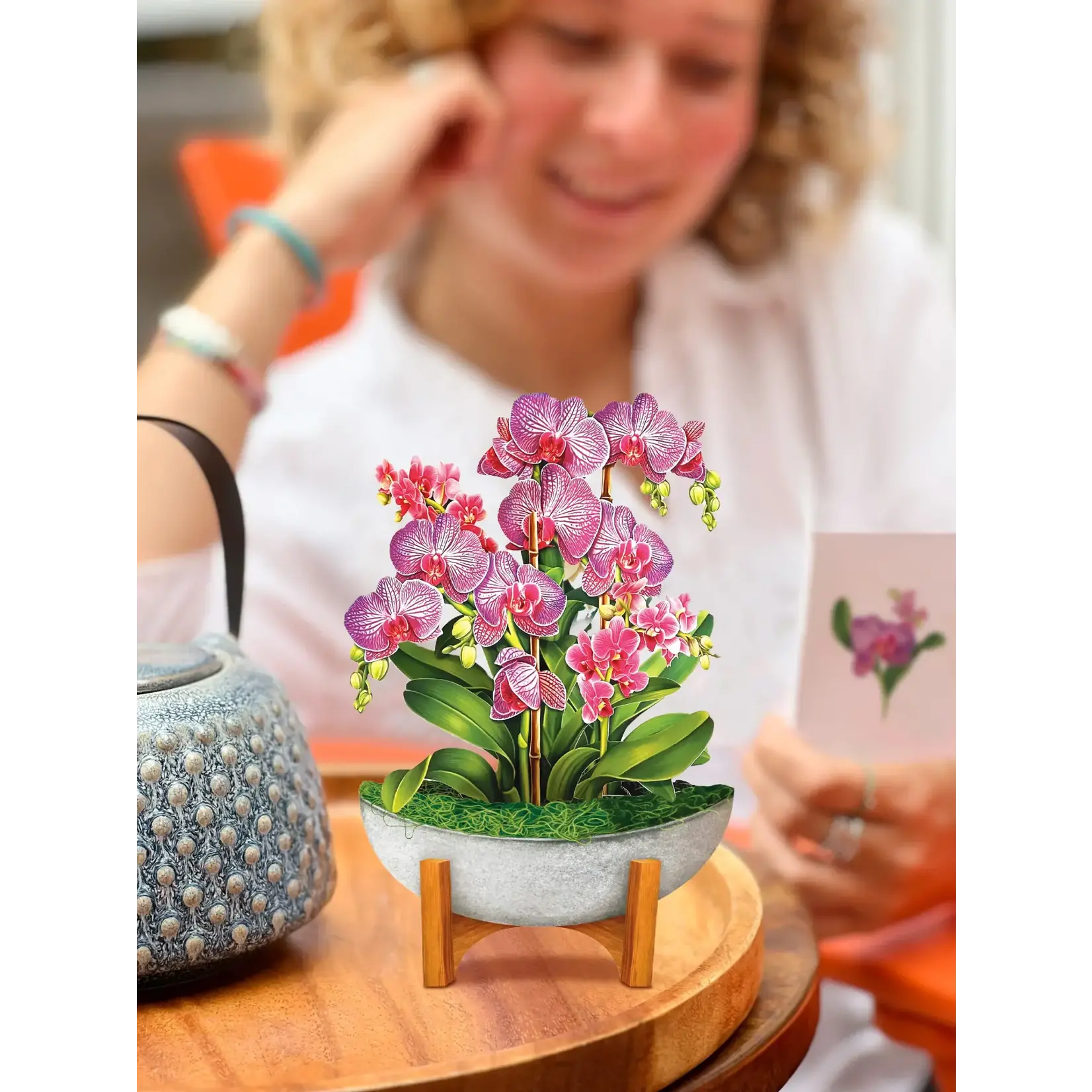 Freshcut Paper Mini Orchid Oasis Pop Up Planter