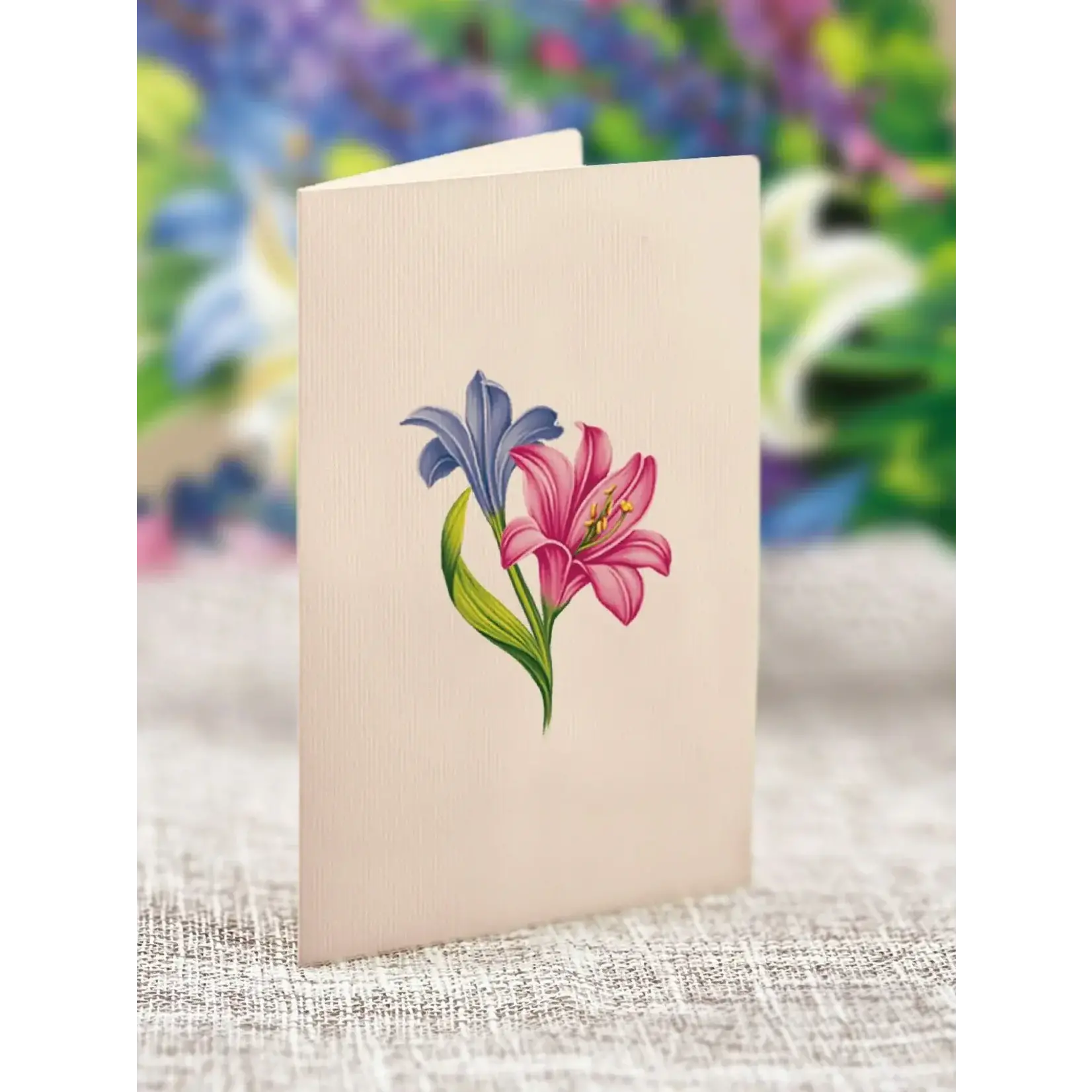 Freshcut Paper Mini Lilies & Lupines Pop Up Bouquet