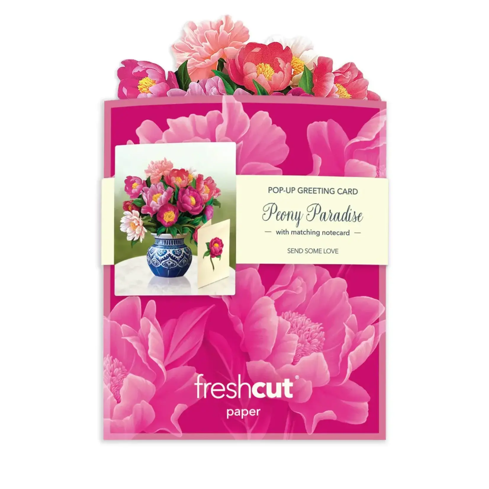 Freshcut Paper Mini Peony Paradise Pop Up Bouquet