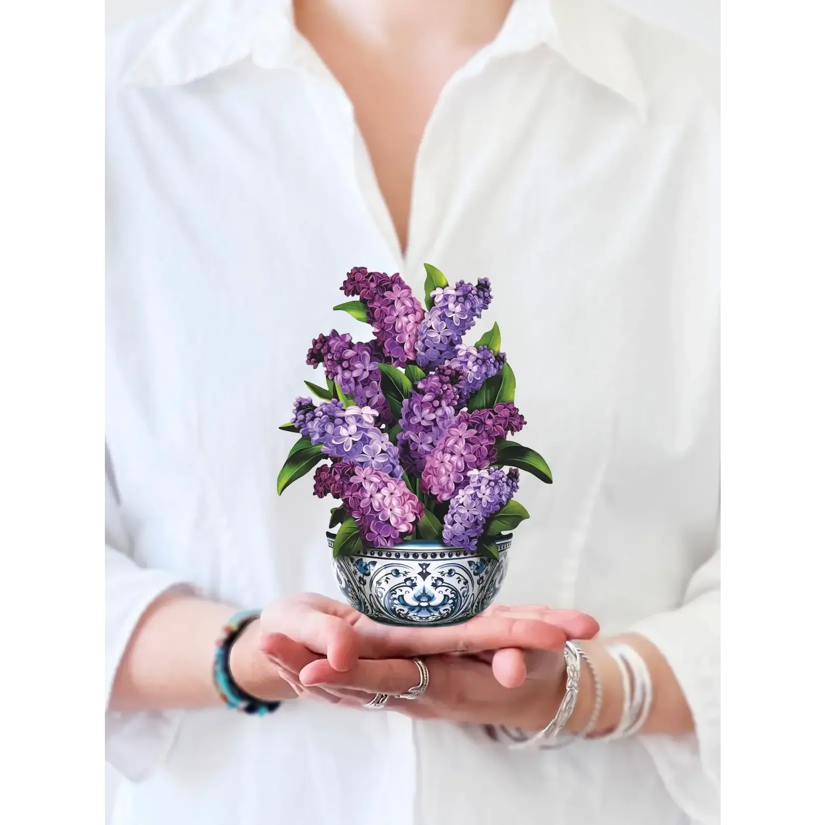 Freshcut Paper Mini Garden Lilacs Pop Up Bouquet