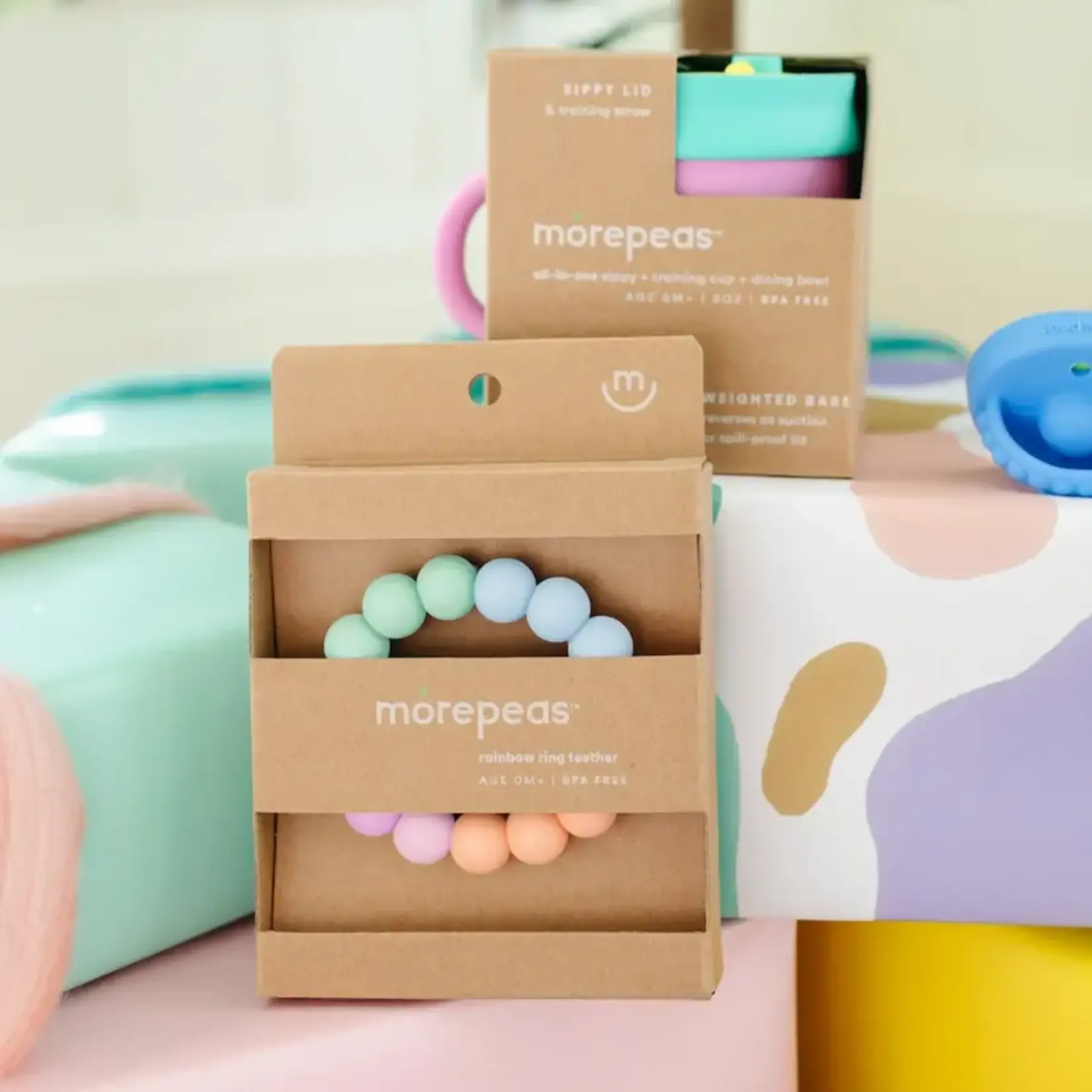 morepeas Dreamy Rainbow Ring Teether