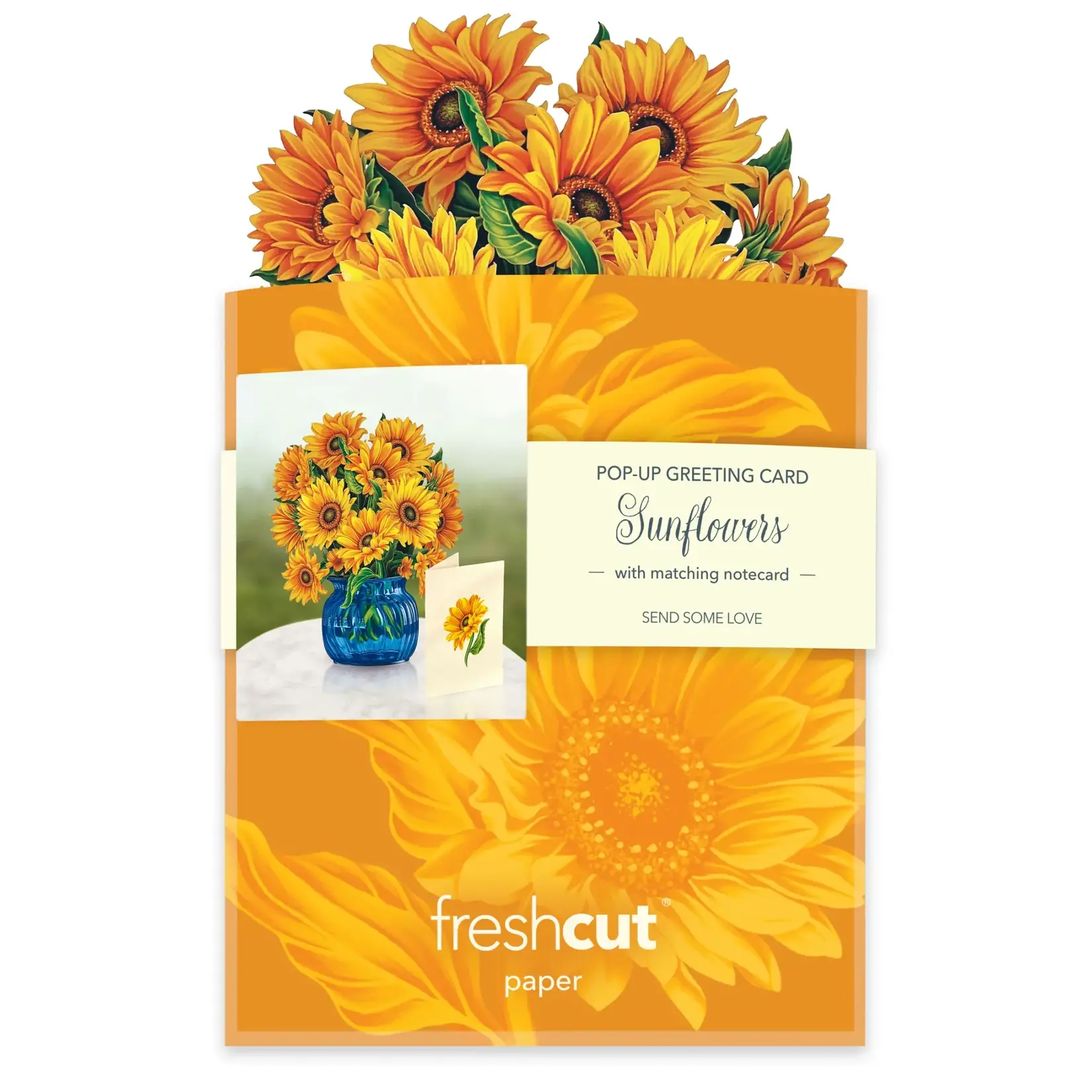 Freshcut Paper Mini Sunflowers Pop Up Bouquet