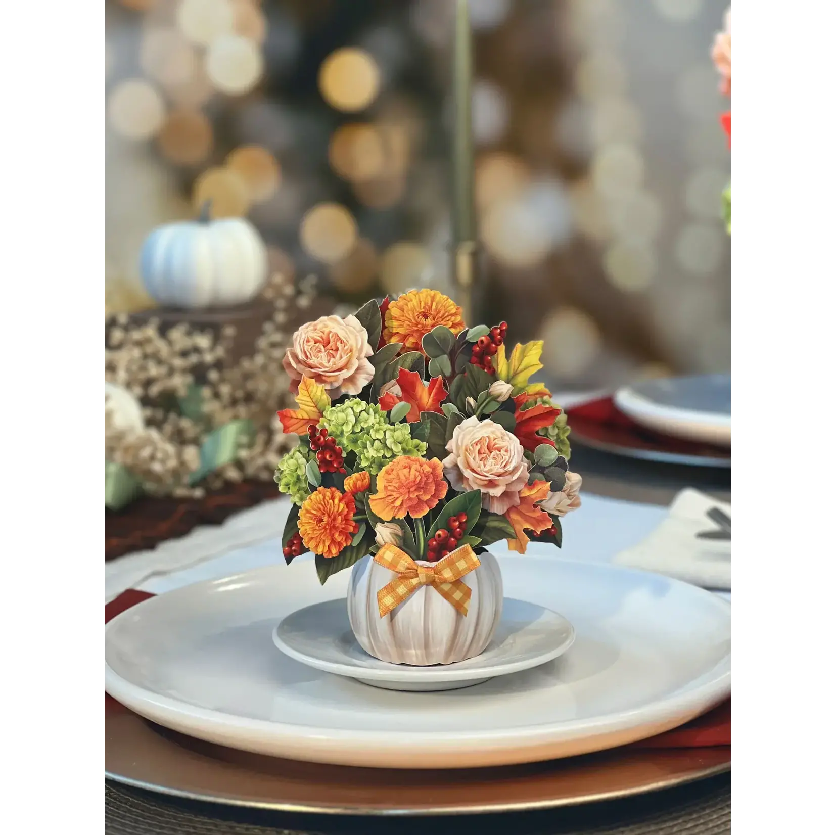 Freshcut Paper Mini Pumpkin Spice Pop Up  Bouquet