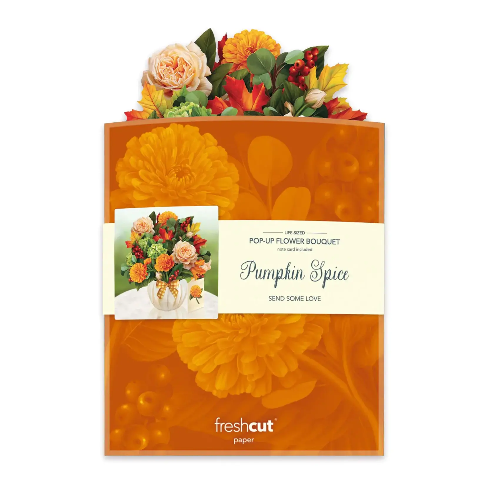 Freshcut Paper Pumpkin Spice Pop Up  Bouquet