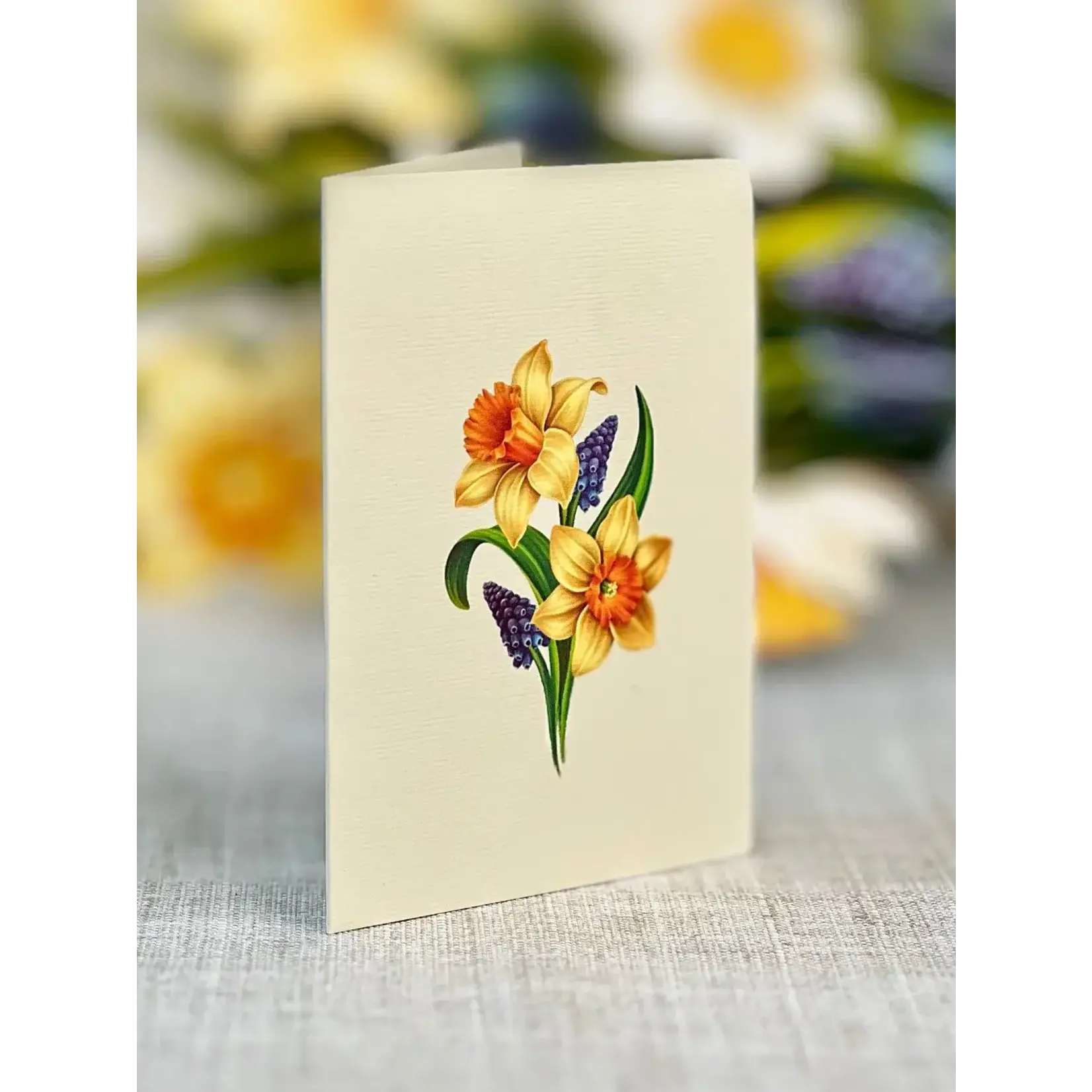 Freshcut Paper Mini English Daffodils Pop Up Bouquet