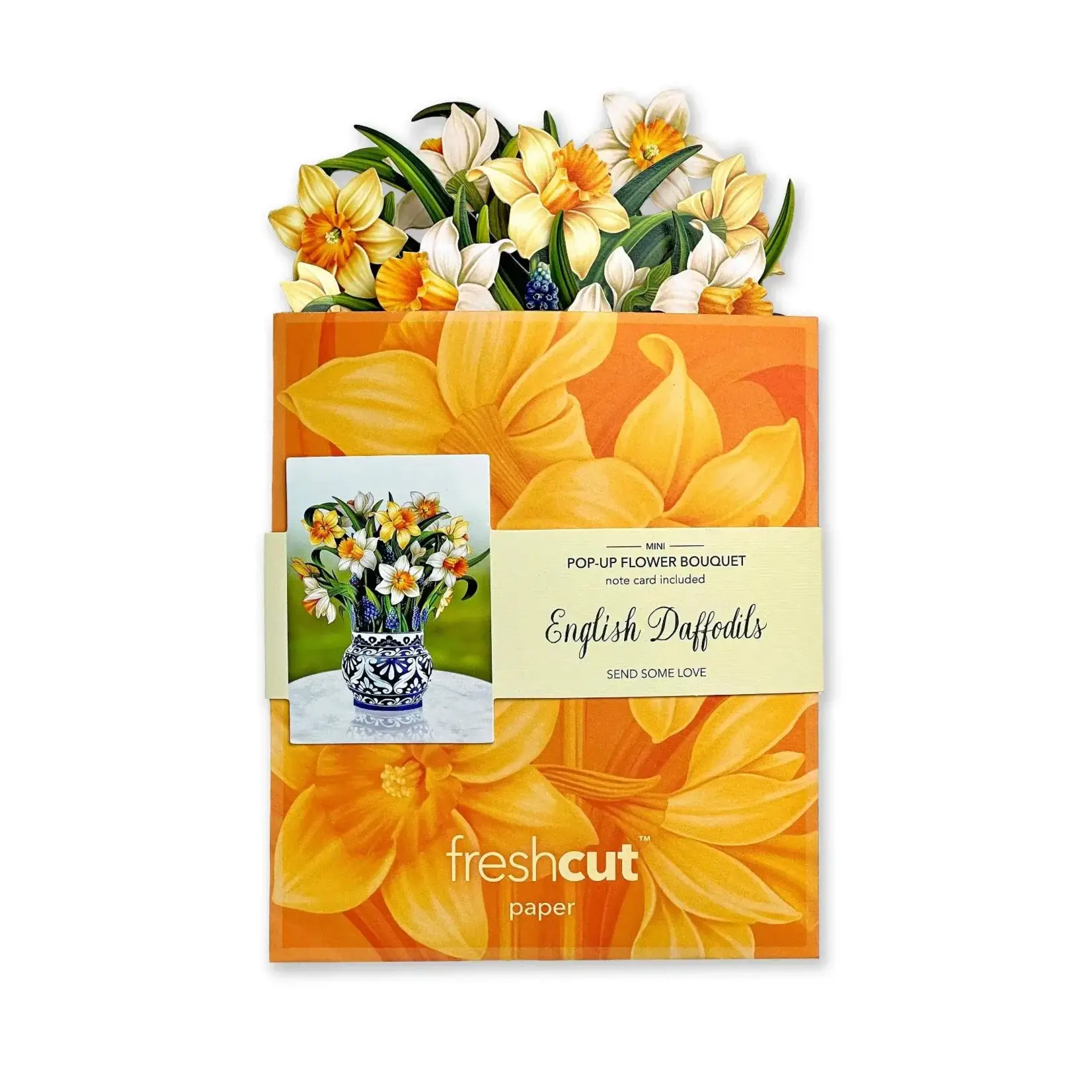 Freshcut Paper Mini English Daffodils Pop Up Bouquet