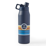 Life is Good Stripe Mountains Twist Top Water Bottle