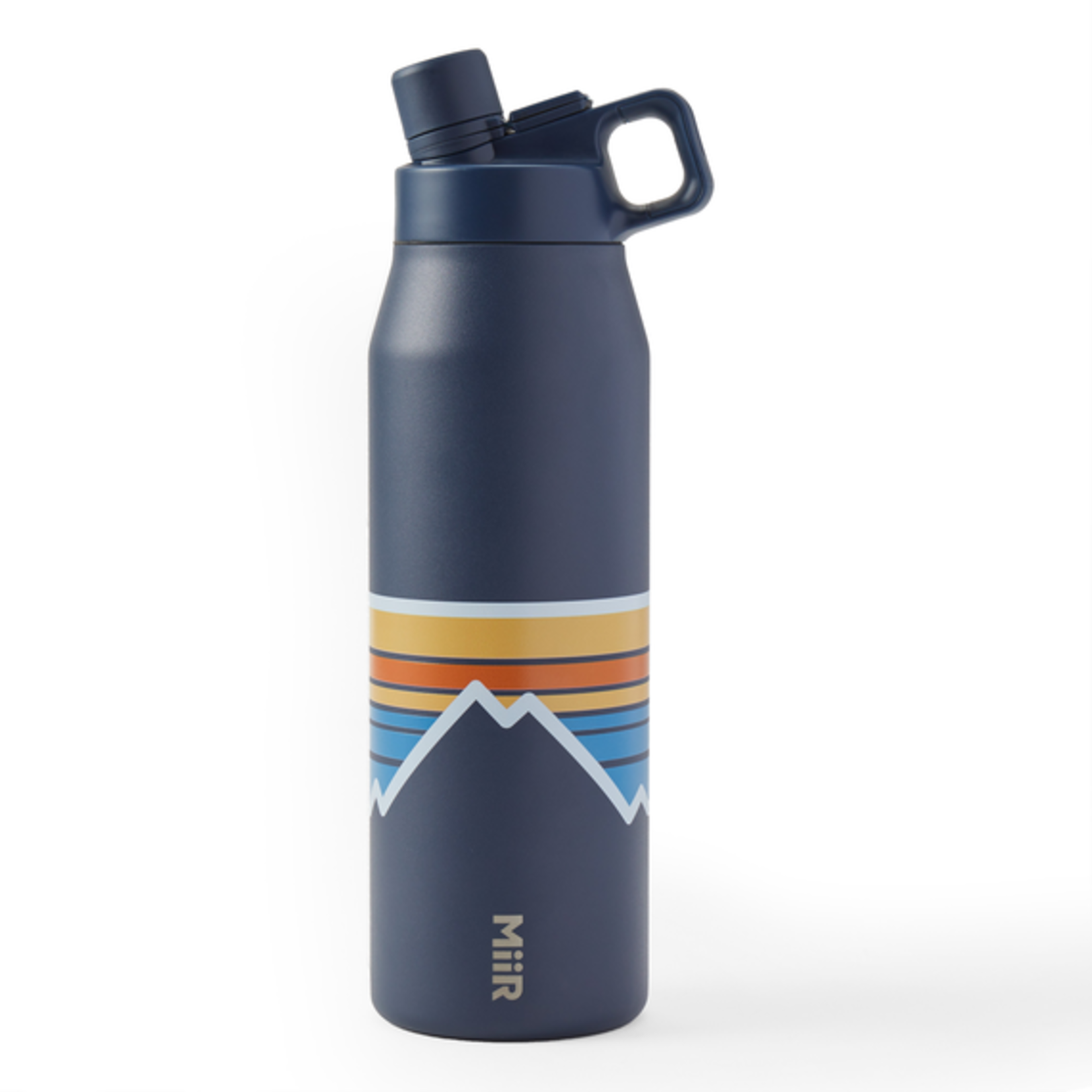 Life is Good Stripe Mountains Twist Top Water Bottle