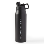 Life is Good Wordmark Twist Top Water Bottle