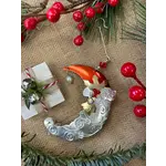 Pilgrim Imports Santa Moon Ornament