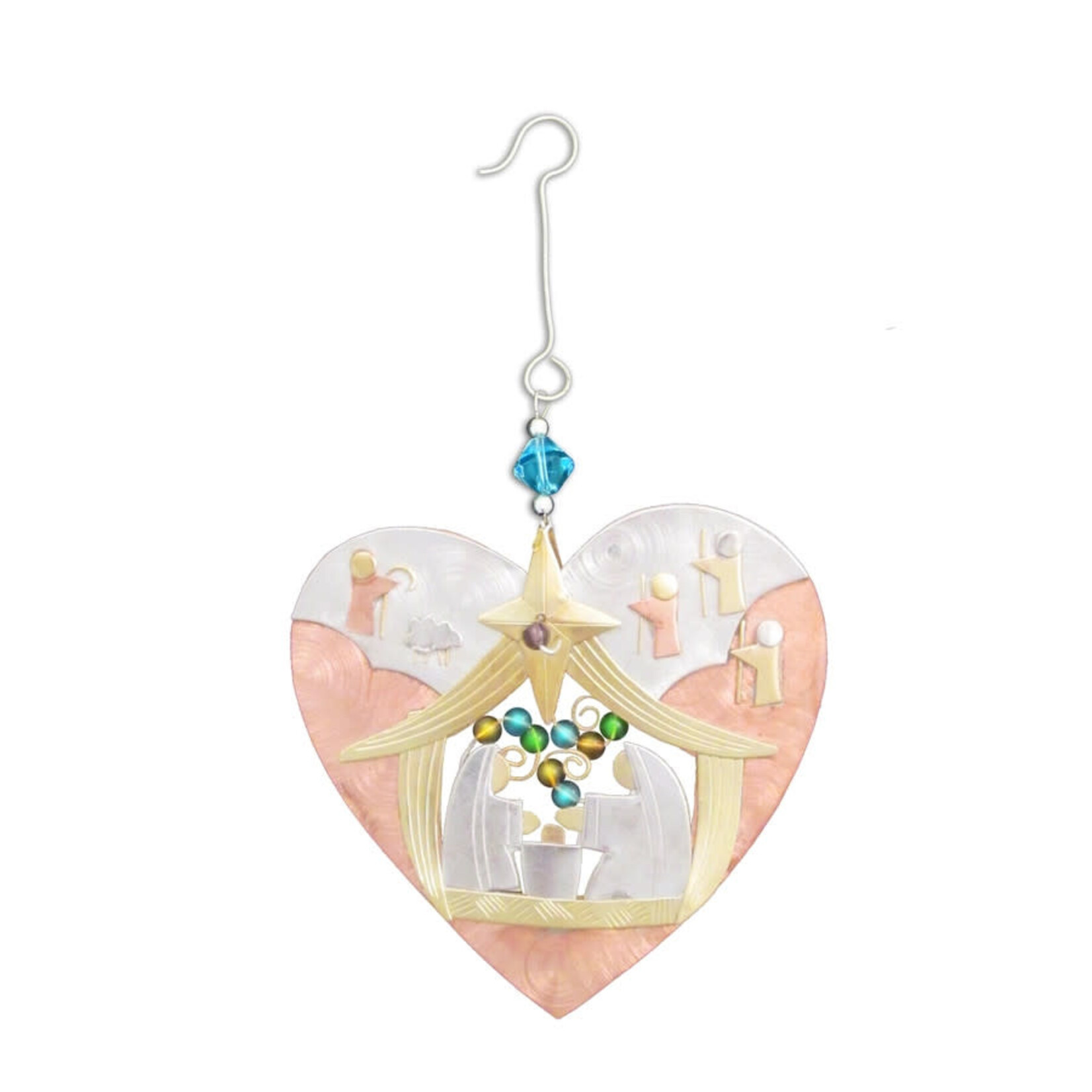 Pilgrim Imports Heart Nativity Ornament