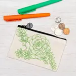 Counter Couture Succulents Zipper Pouch
