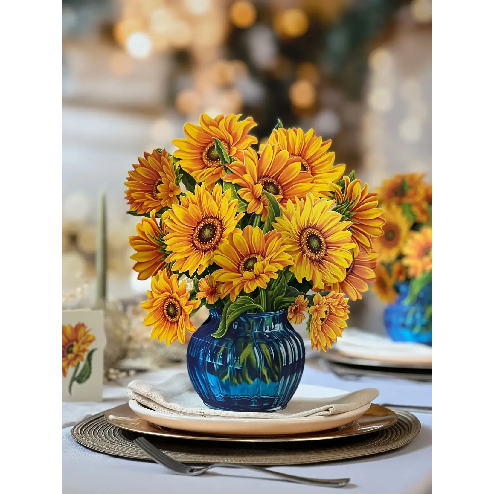 FreshCut Paper Sunflowers Pop Up Bouquet