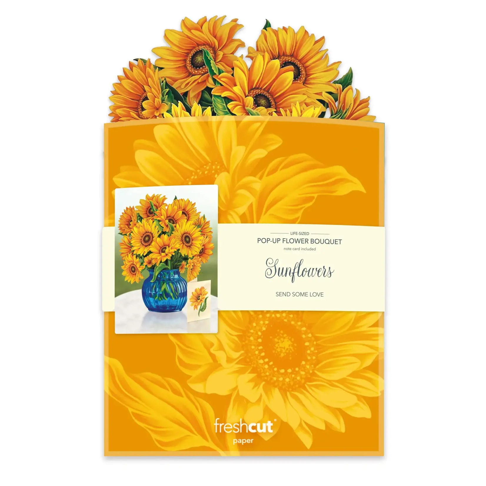 FreshCut Paper Sunflowers Pop Up Bouquet