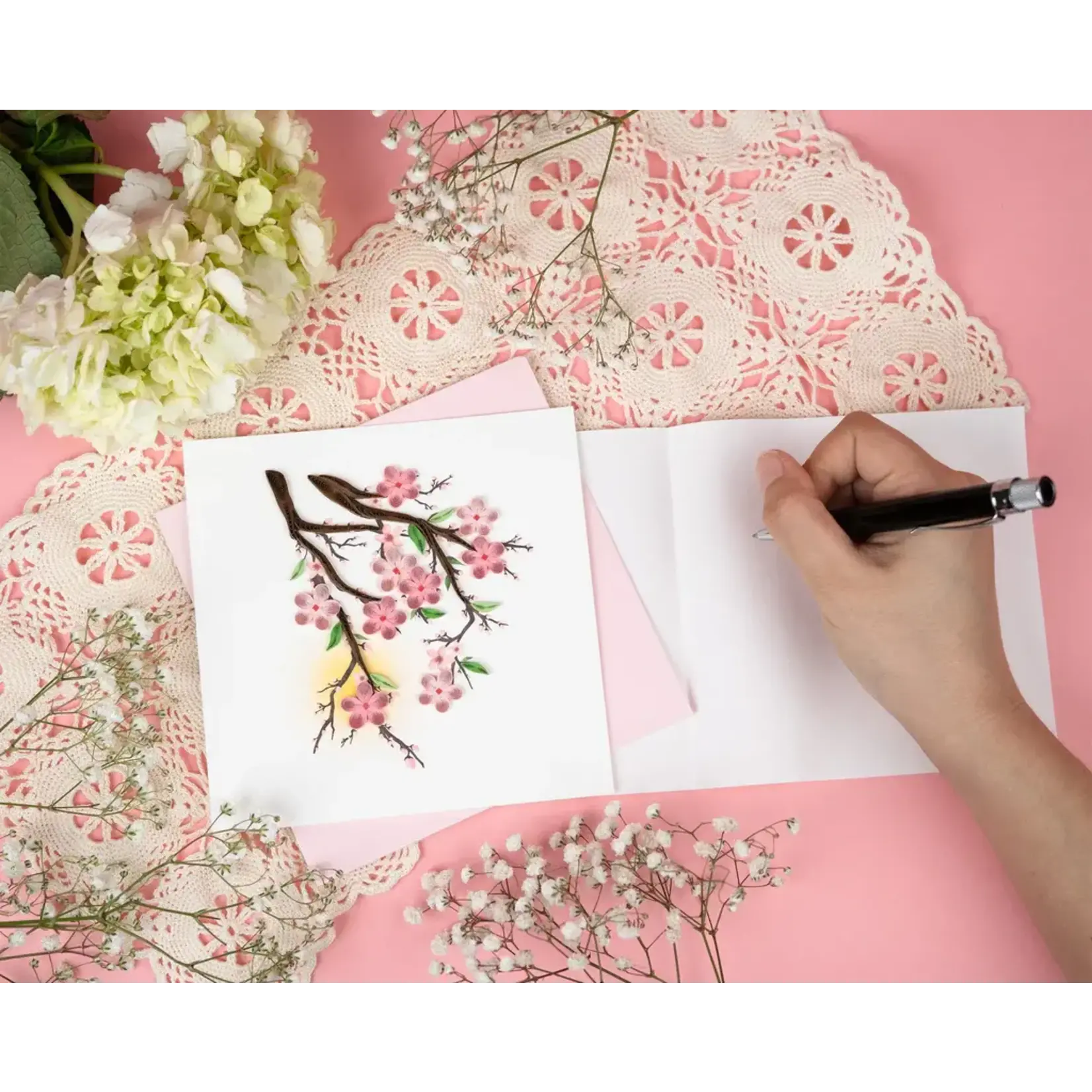 Quilling Cards Cherry Blossoms Quilled Card