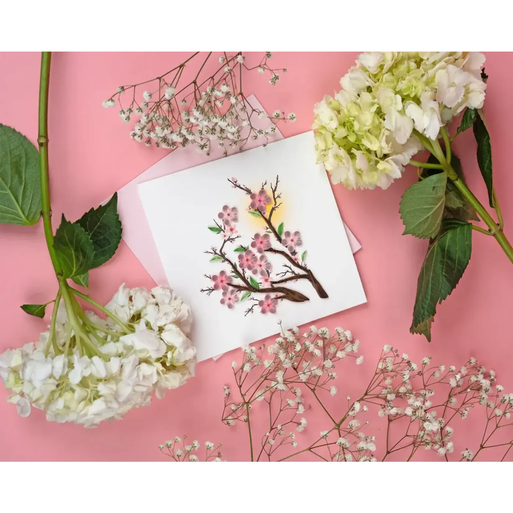Quilling Cards Cherry Blossoms Quilled Card