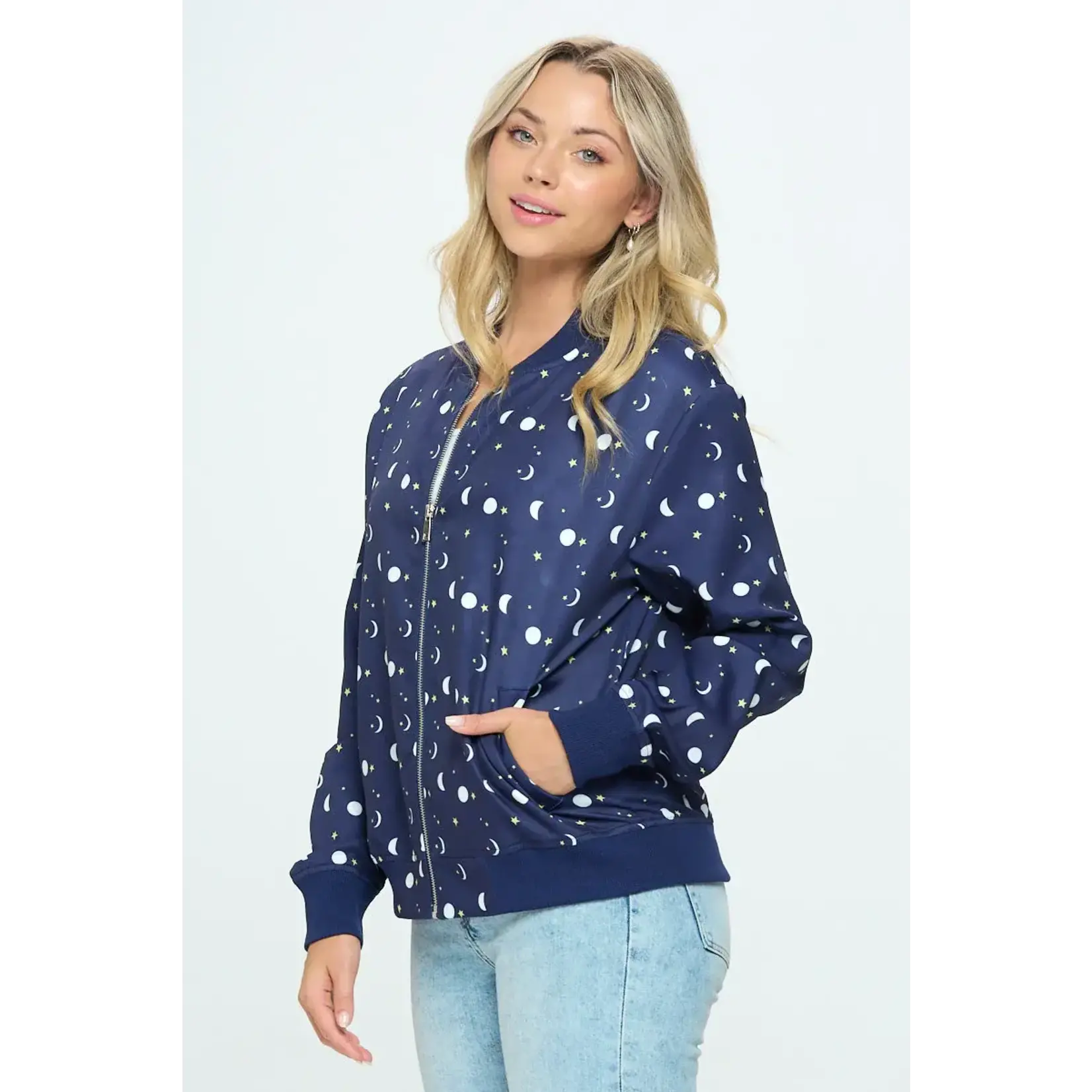SM Wardrobe Moon & Stars Bomber Jacket