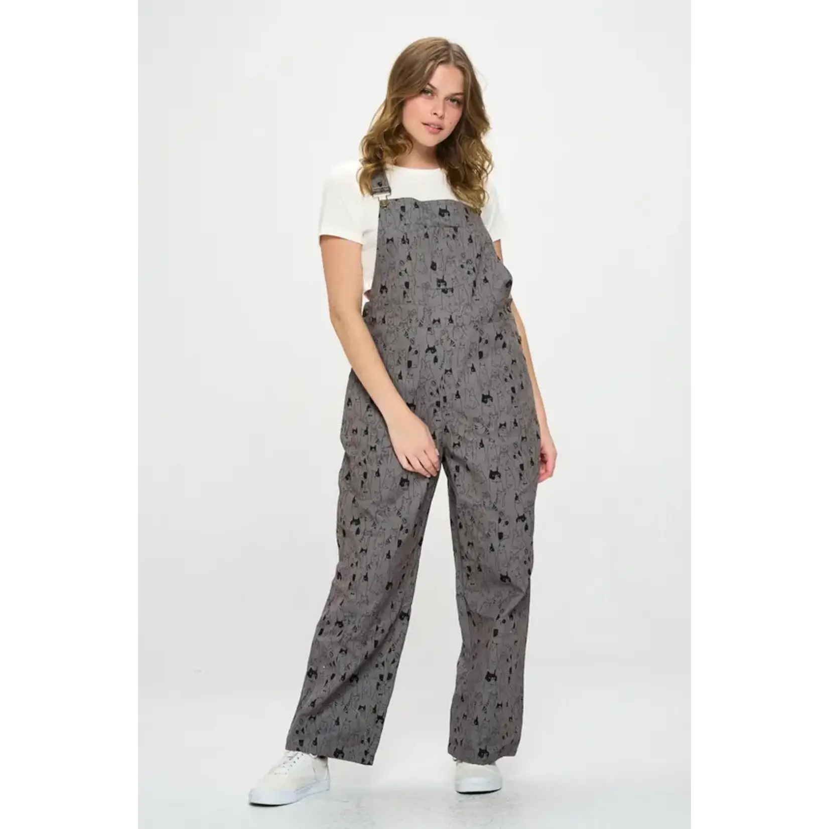 SM Wardrobe Multi Cat Print Overalls