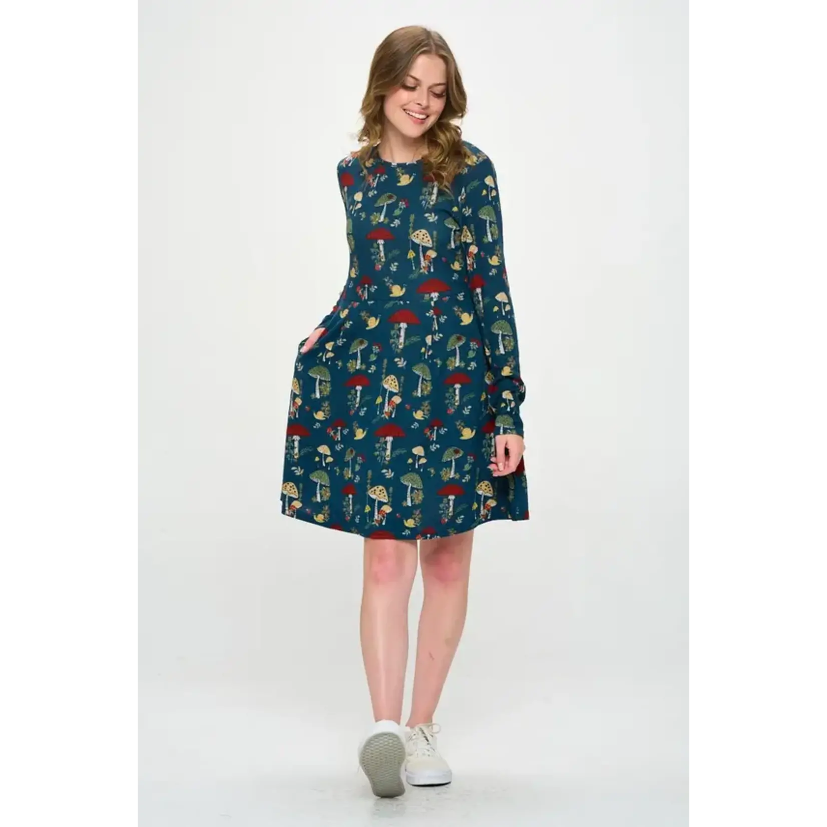 SM Wardrobe Mushroom Print Tunic Dress